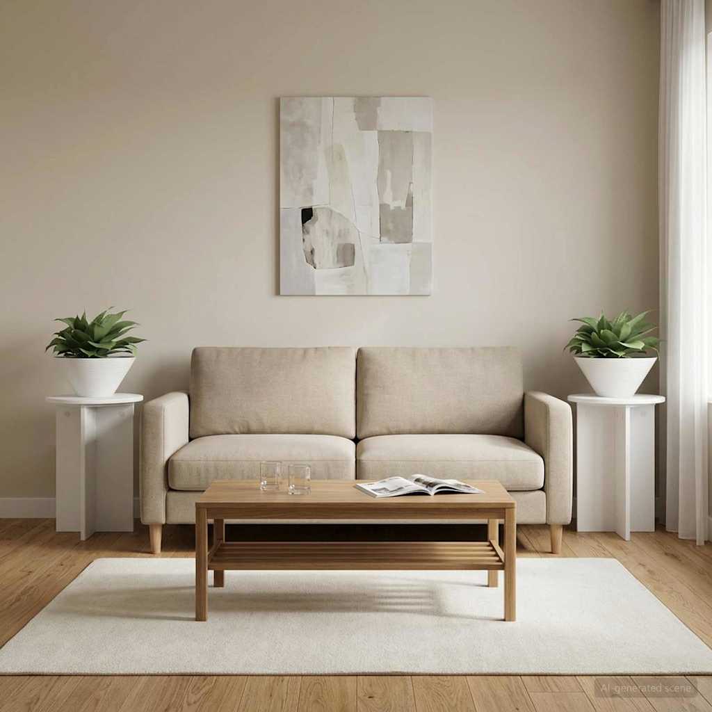 Supporto per piante 2 pz Bianco Ø40 x 40 cm