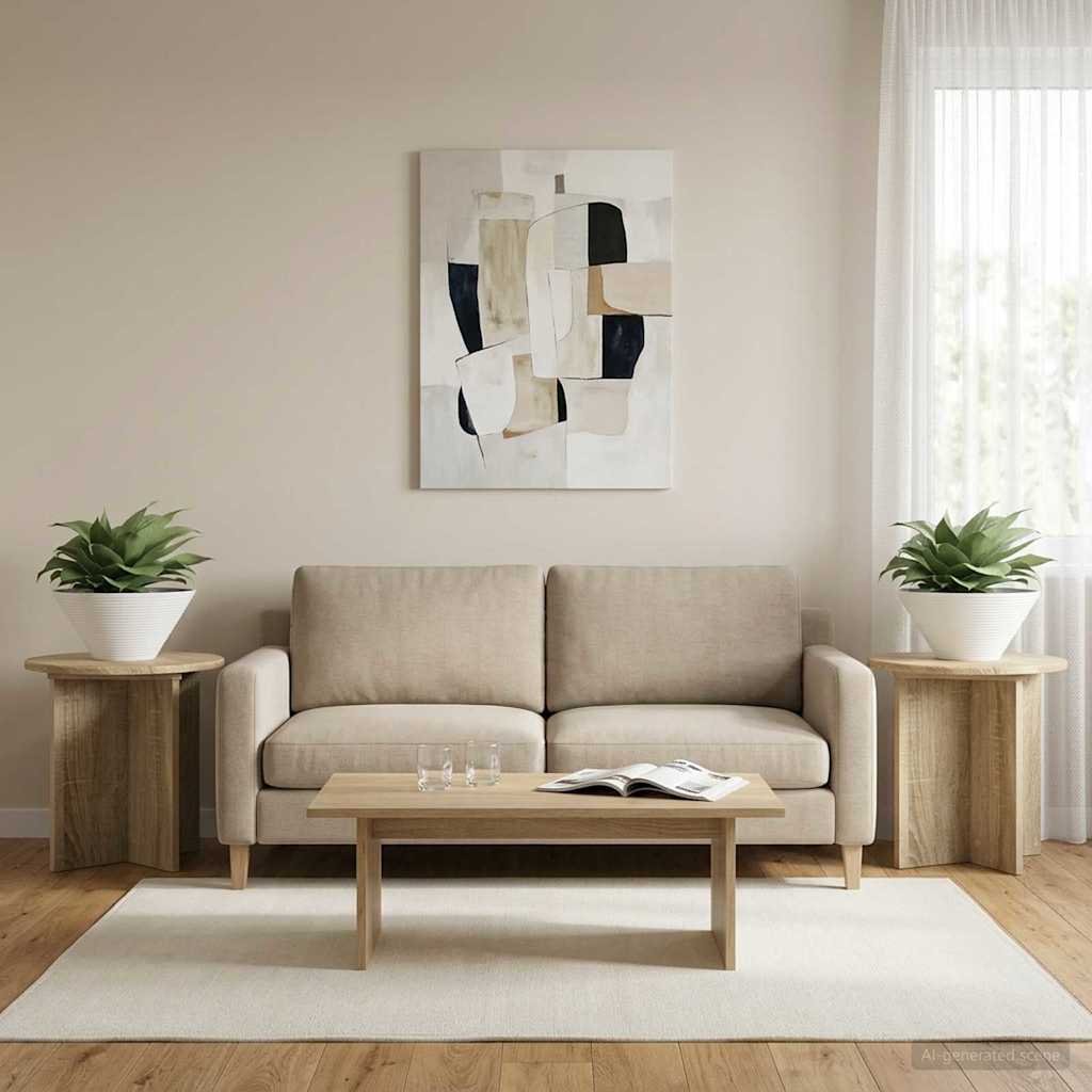 Supporto per piante 2 pz Rovere Sonoma 40 x 40 x 40 cm