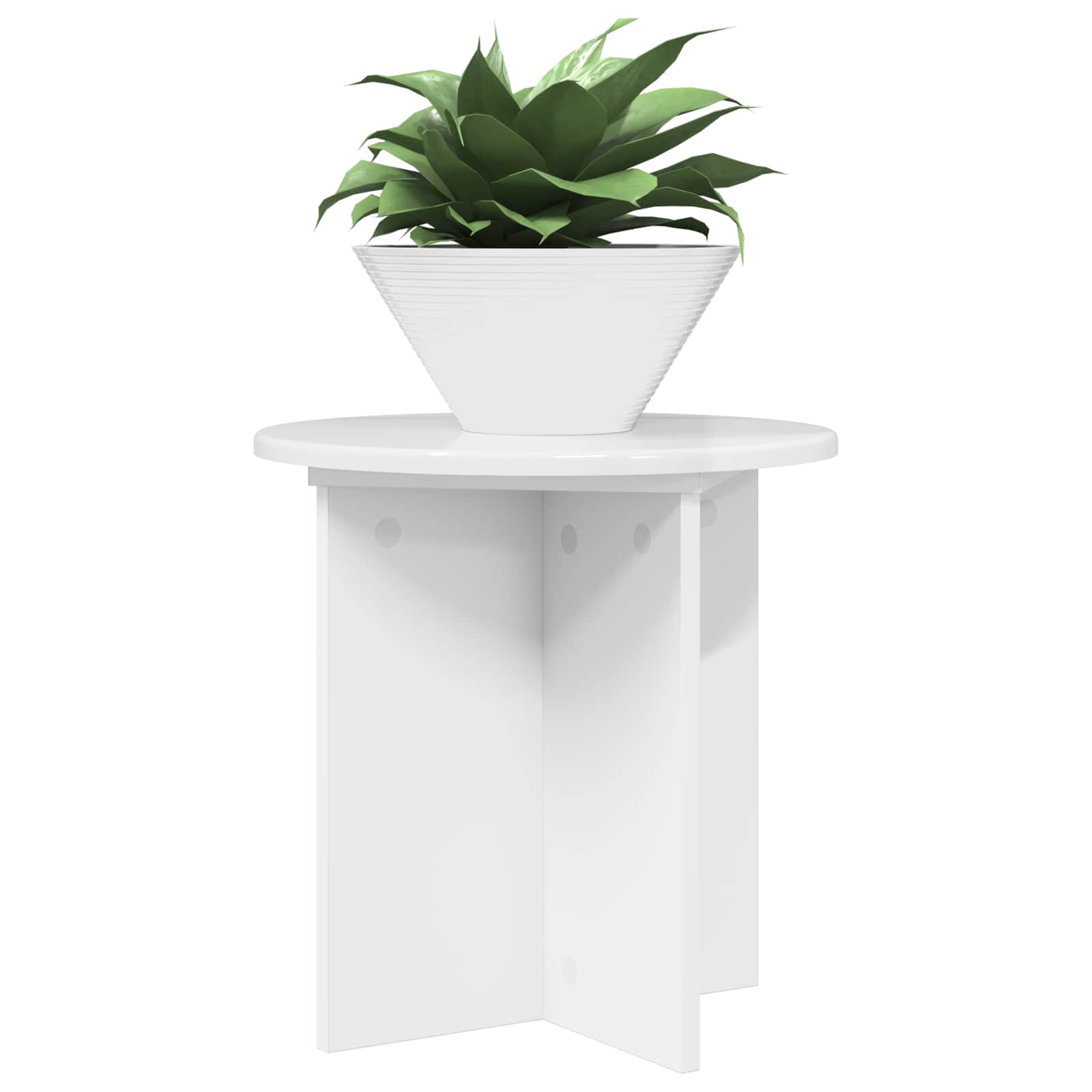 Supporto per piante 2 pz Bianco Lucido 40 x 40 x 40 cm