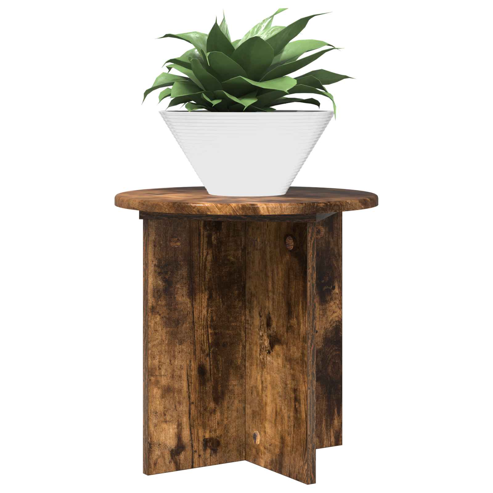 Supporto per piante 2 pz Rovere Fumo 40 x 40 x 40 cm