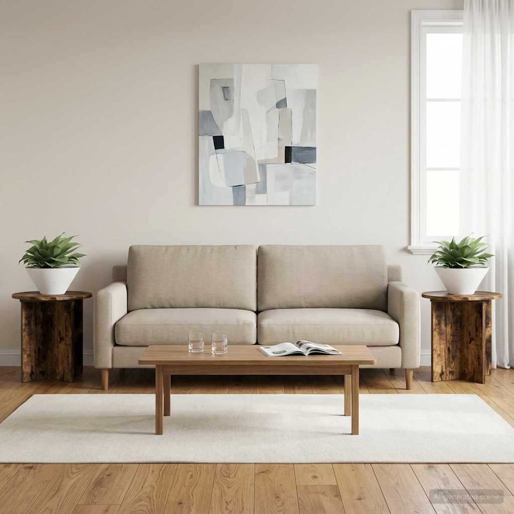 Supporto per piante 2 pz Rovere Fumo 40 x 40 x 40 cm