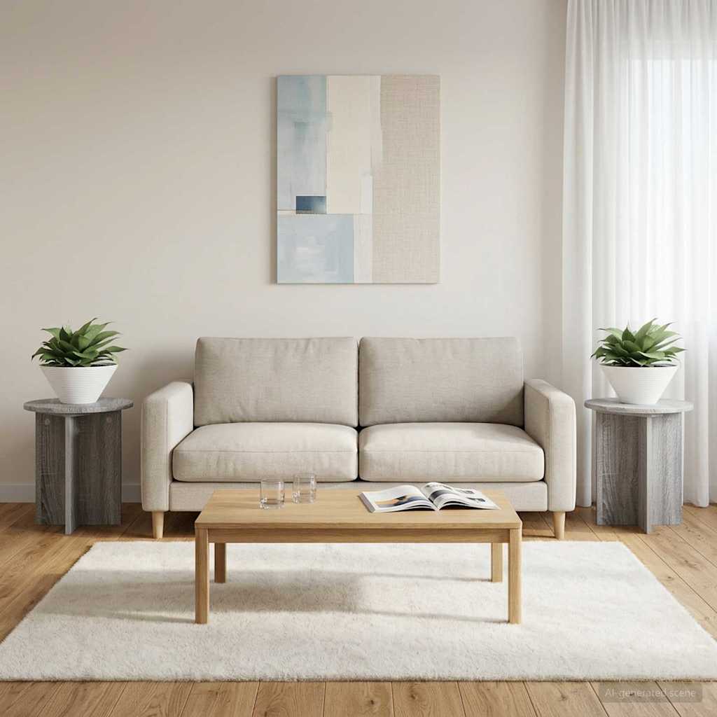 Supporto per piante 2 pz Grigio Sonoma 40 x 40 x 40 cm