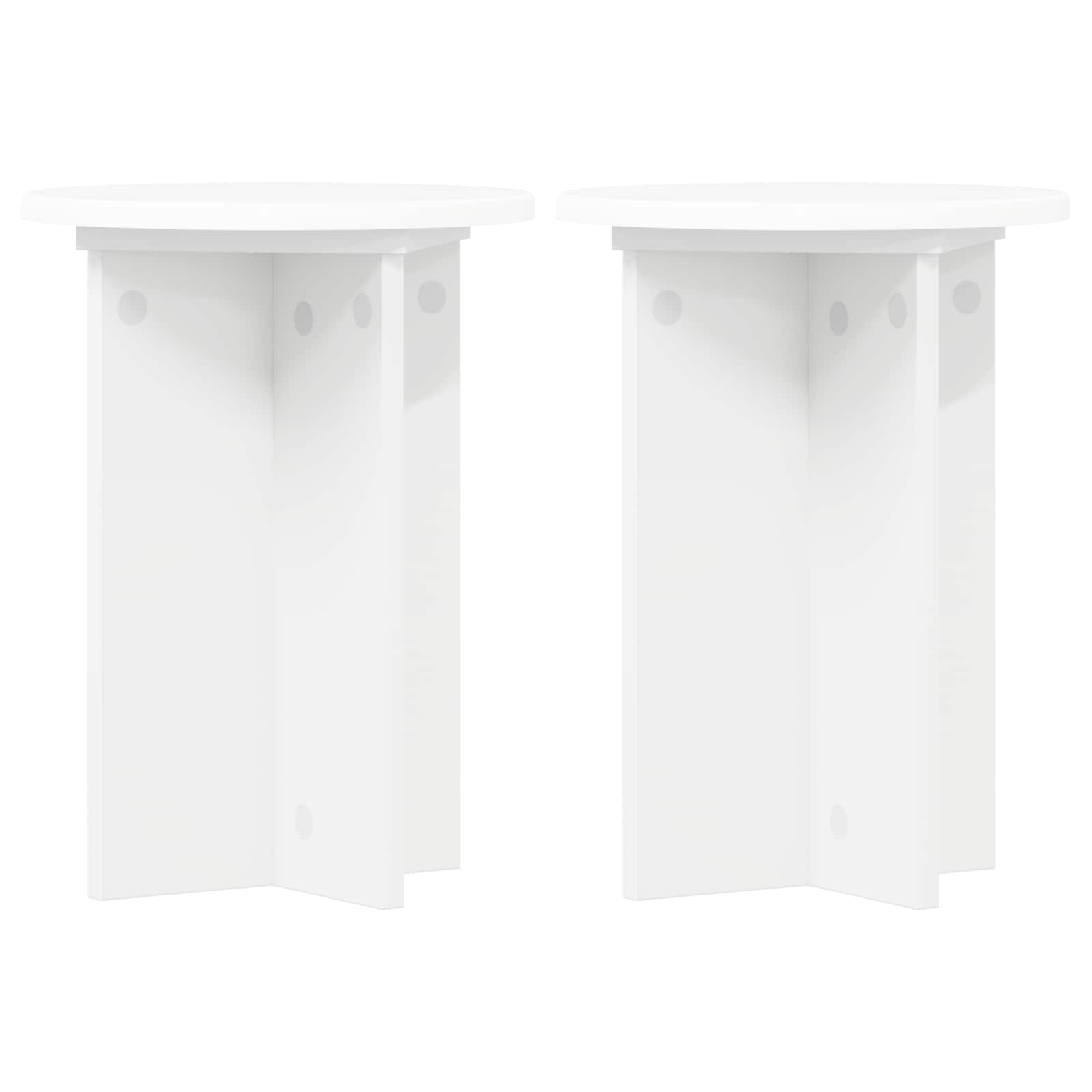 Supporto per piante 2 pz Bianco Ø29,5 x 40 cm