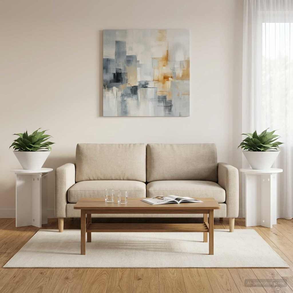 Supporto per piante 2 pz Bianco Ø29,5 x 40 cm