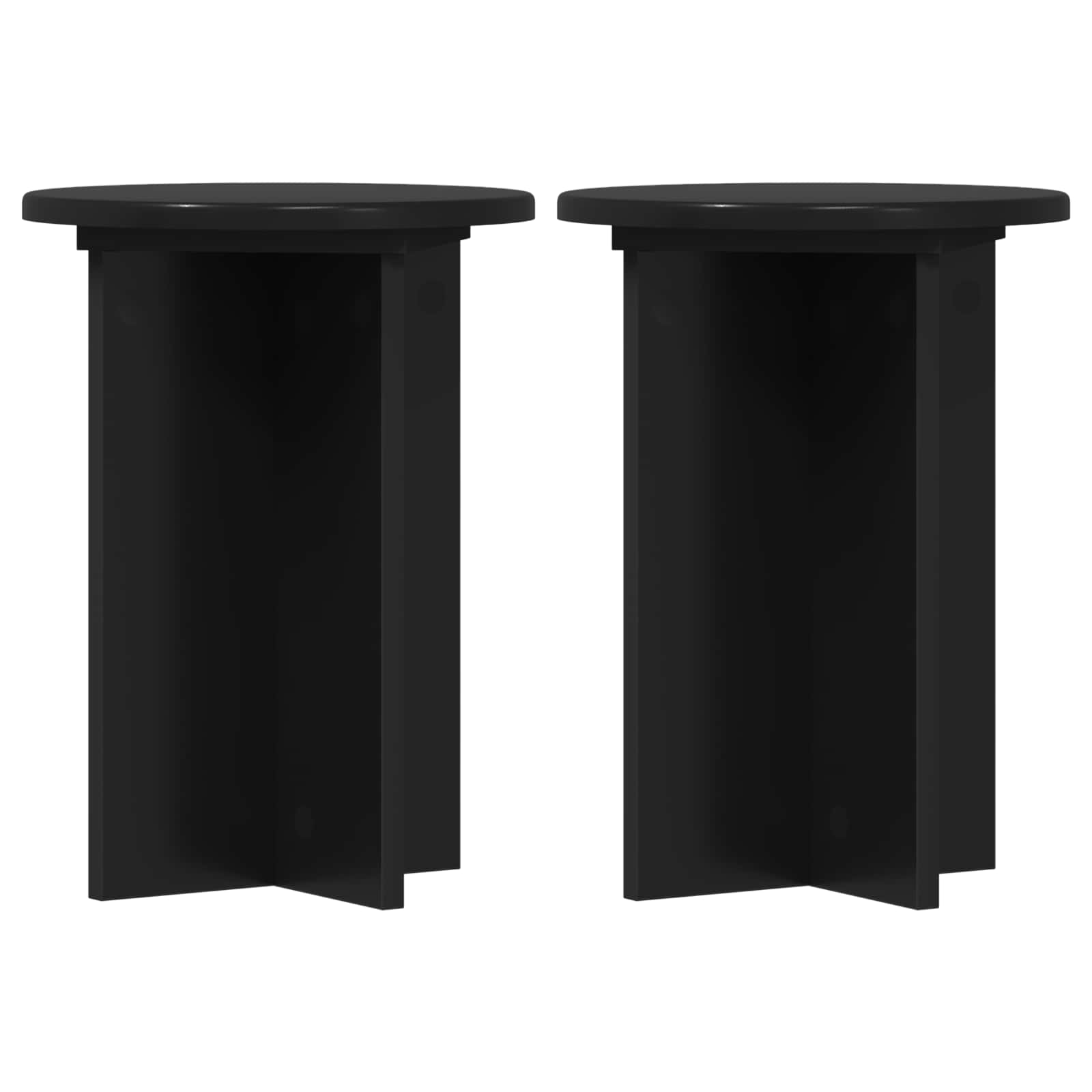 Supporto per piante 2 pz Nero Ø29,5 x 40 cm