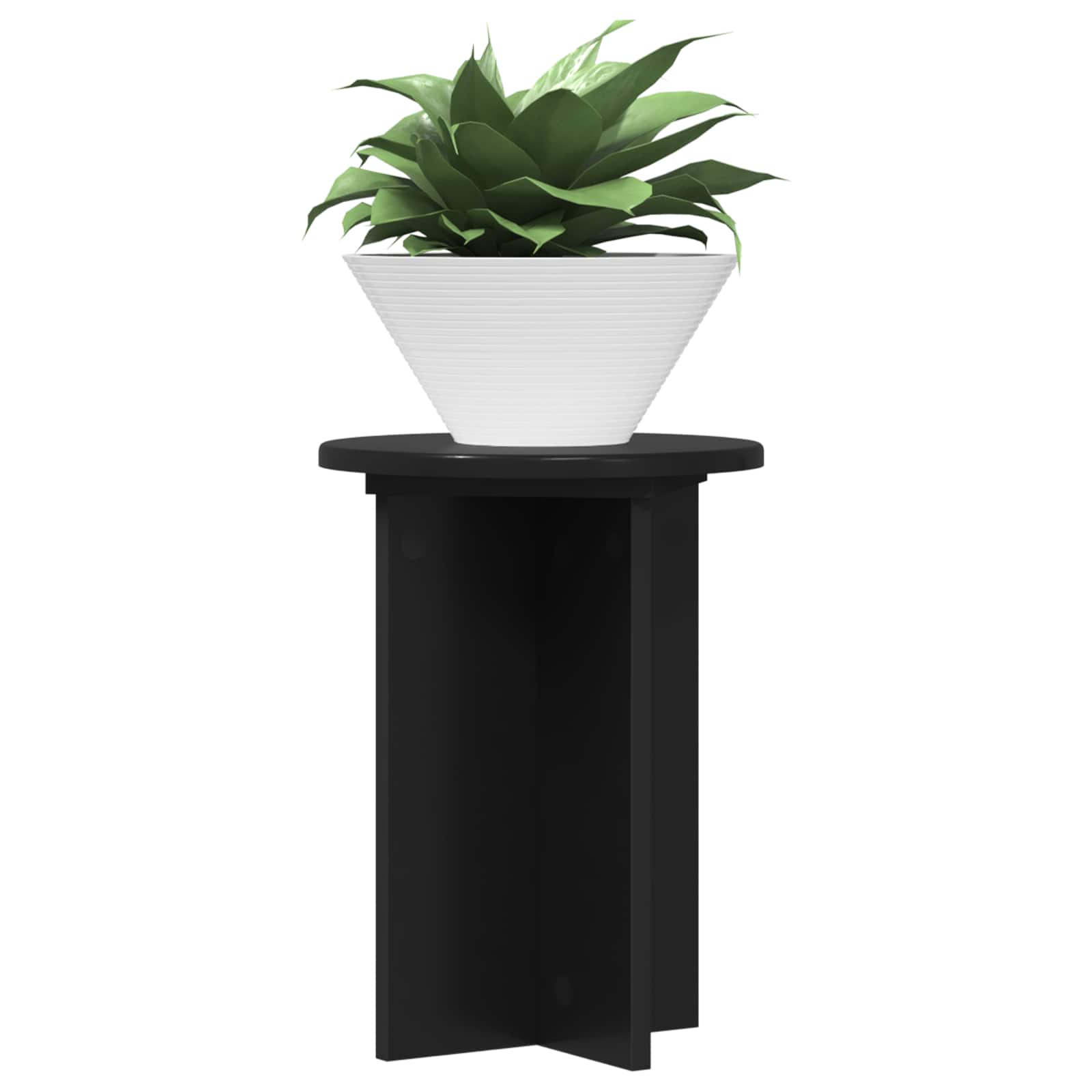 Supporto per piante 2 pz Nero Ø29,5 x 40 cm
