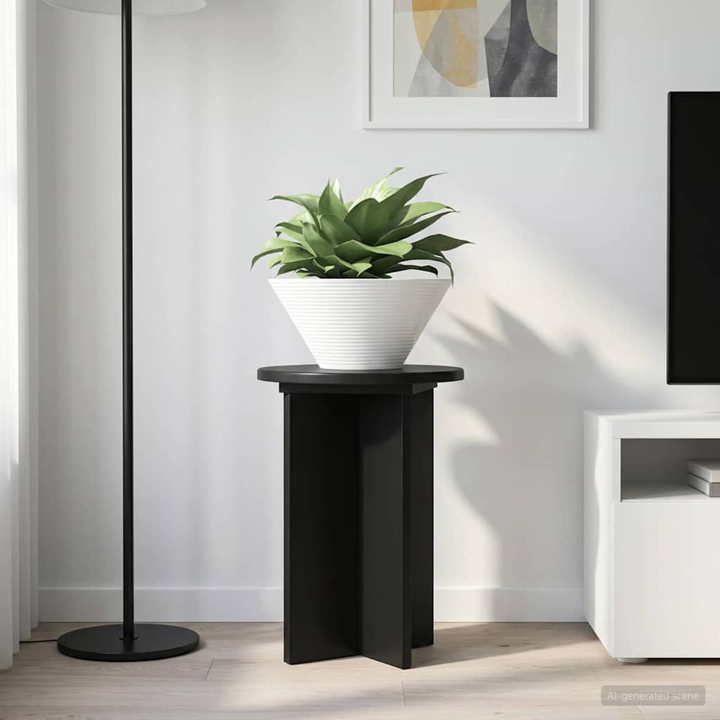Supporto per piante 2 pz Nero Ø29,5 x 40 cm