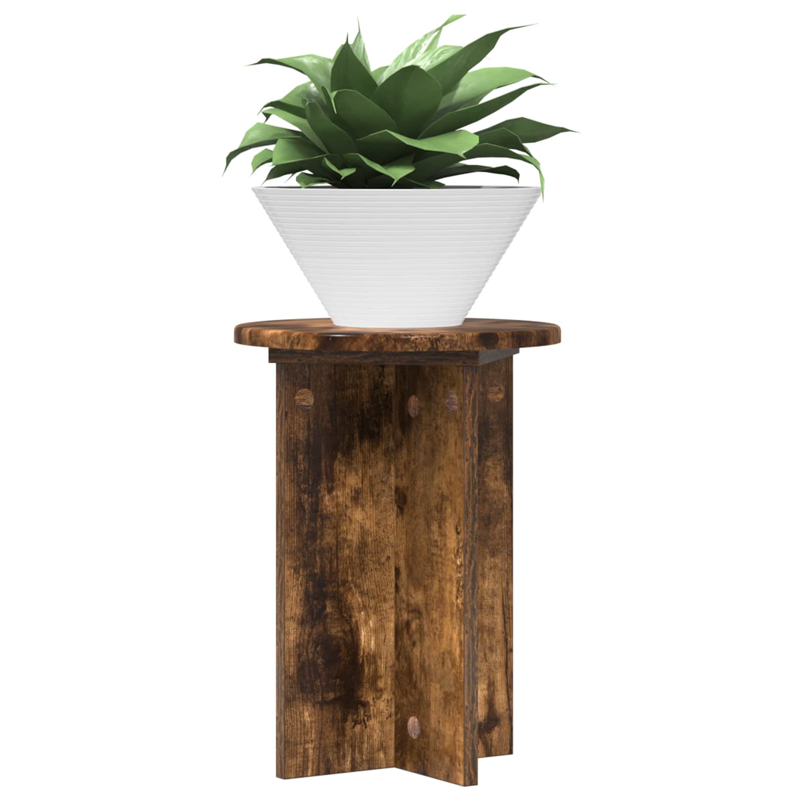 Supporto per piante 2 pz Rovere Fumo Ø29,5 x 40 cm