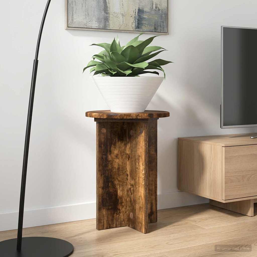 Supporto per piante 2 pz Rovere Fumo Ø29,5 x 40 cm