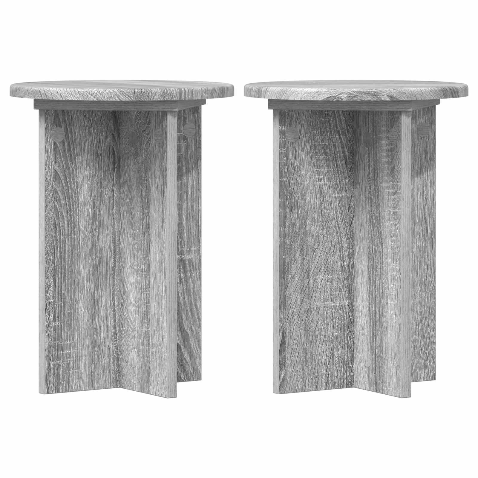 Supporto per piante 2 pz Grigio Sonoma Ø29,5 x 40 cm