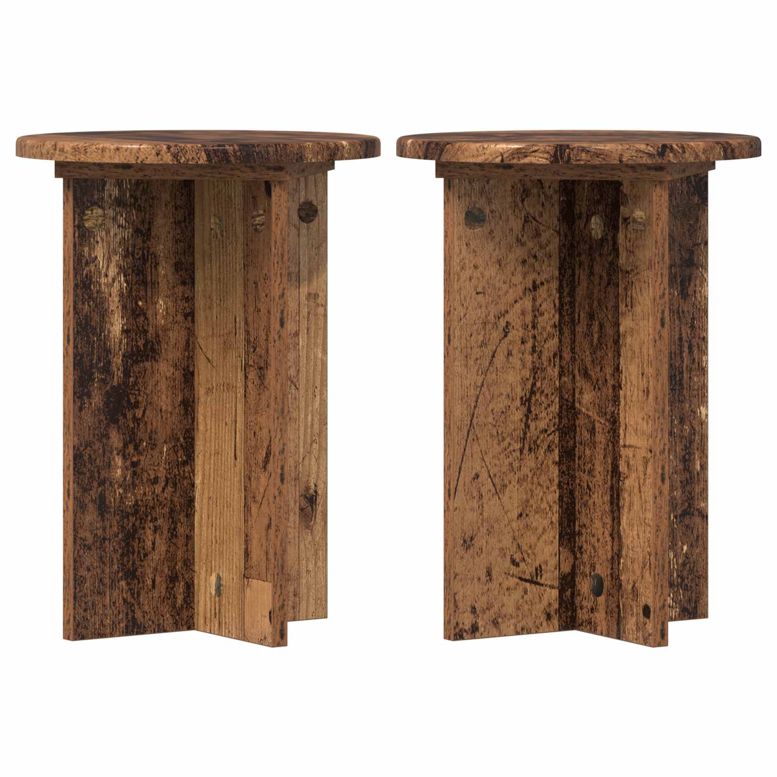Supporto per piante 2 pz Legno antico Ø29,5 x 40 cm