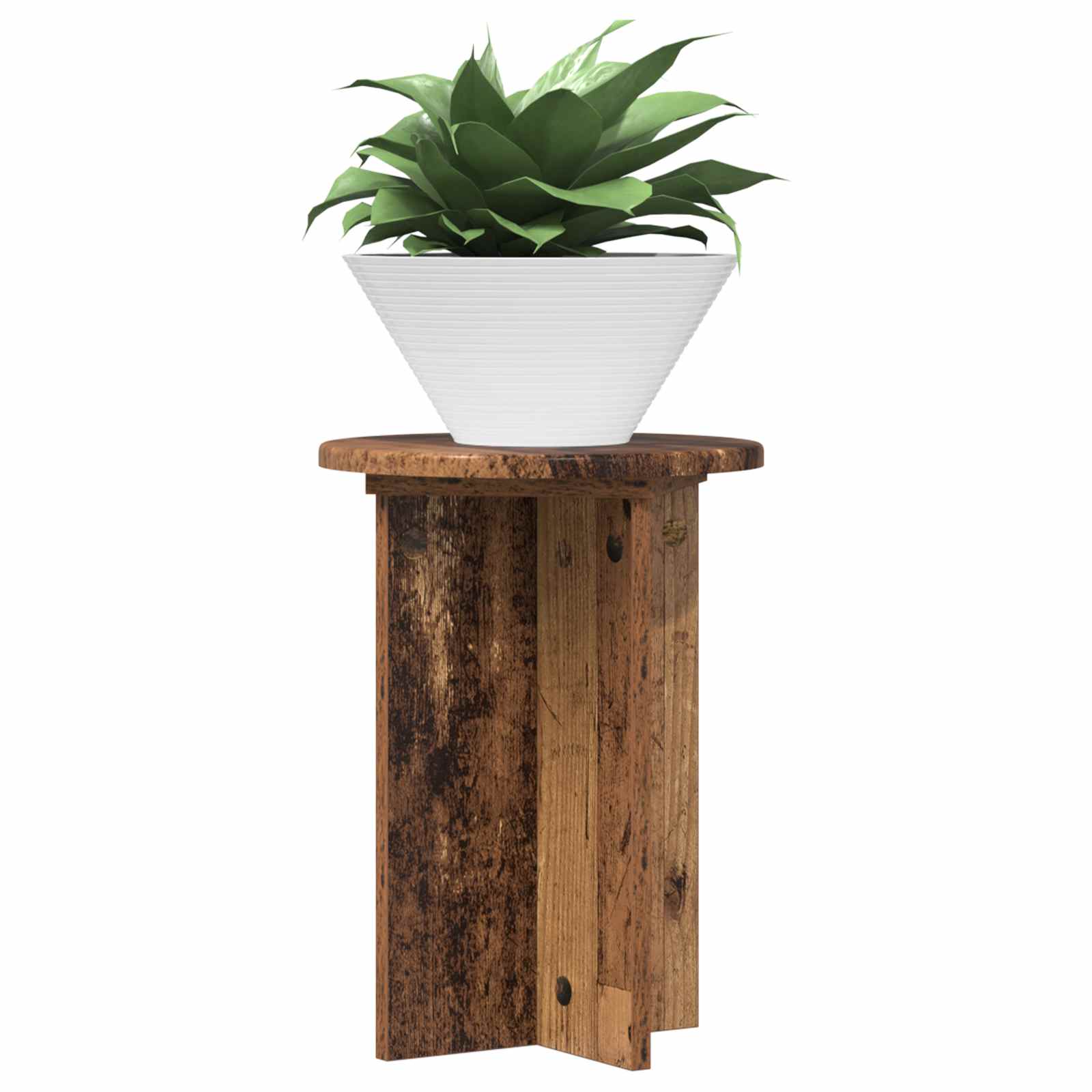 Supporto per piante 2 pz Legno antico Ø29,5 x 40 cm