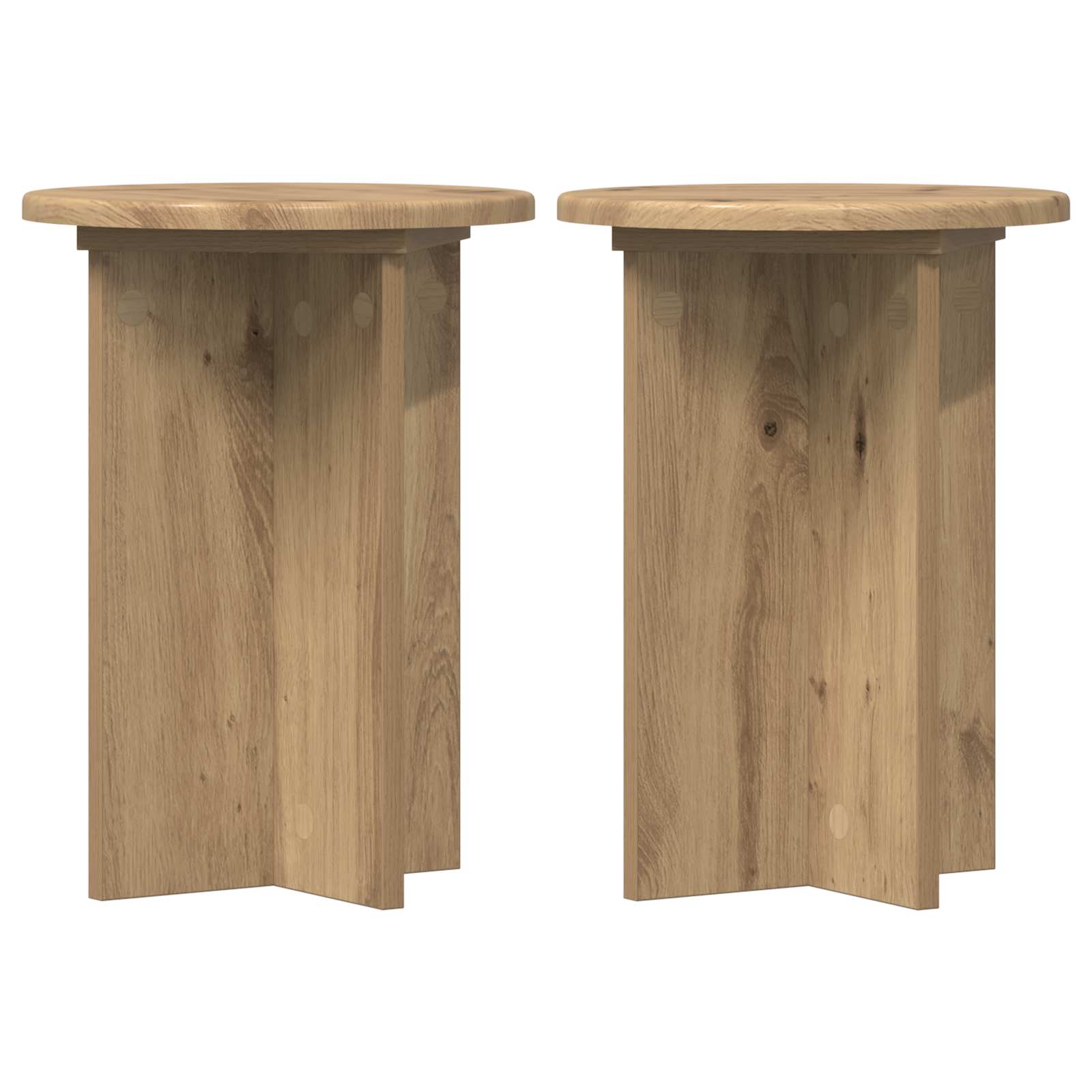 Supporto per piante 2 pz Rovere Artigianale Ø29,5 x 40 cm