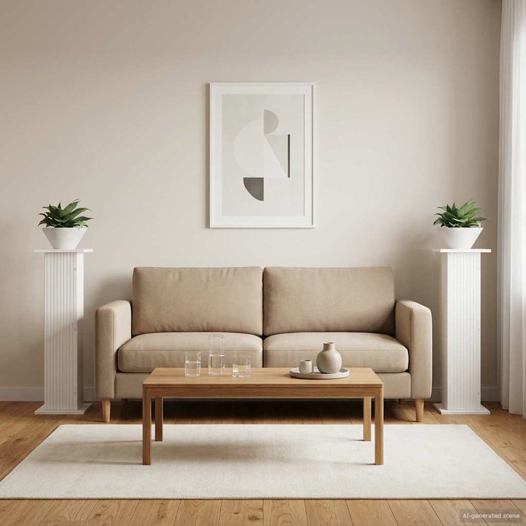 Supporto per piante 2 pz Bianco 30,5 x 30 x 100,5 cm