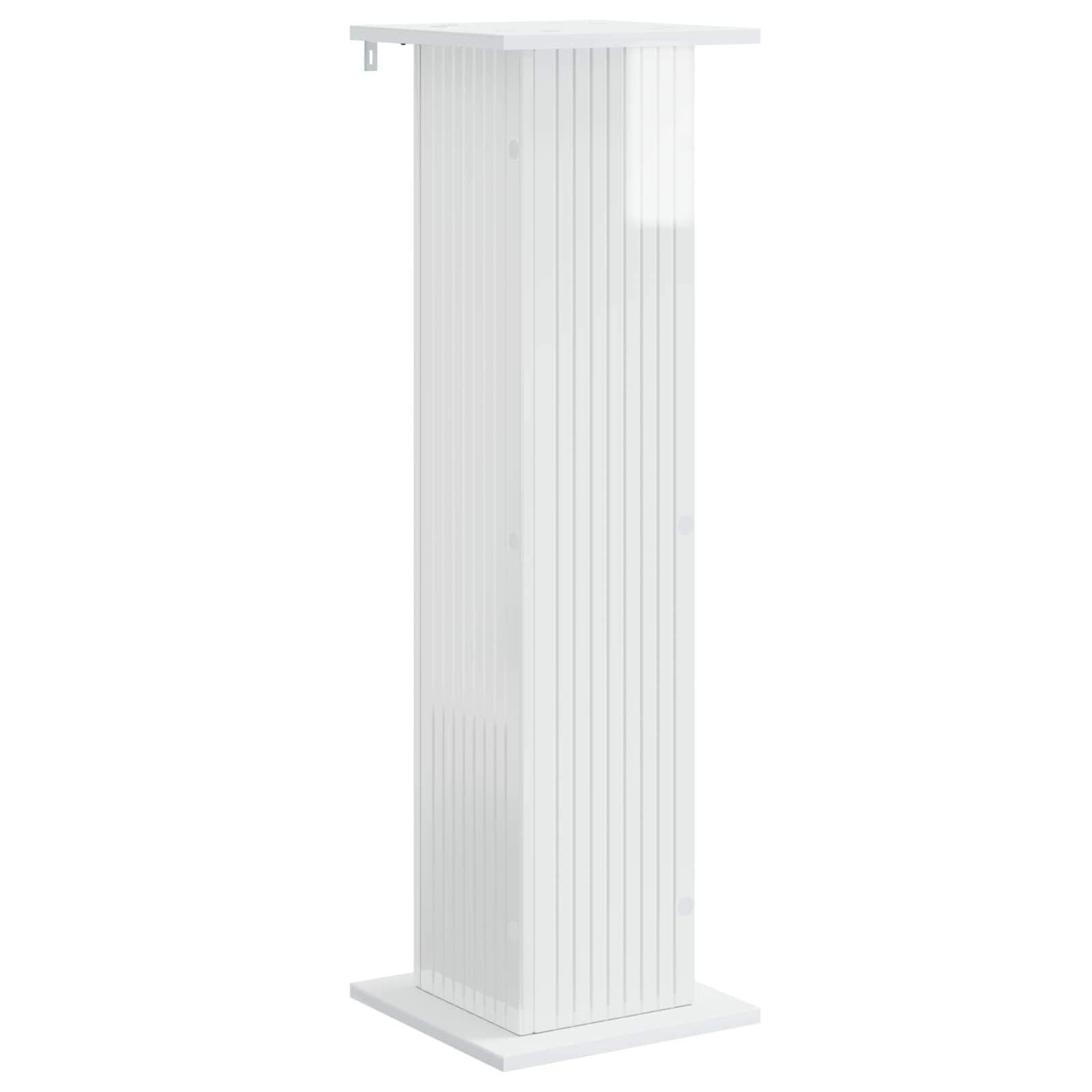 Supporto per piante 2 pz Bianco Lucido 30,5 x 30 x 100,5 cm