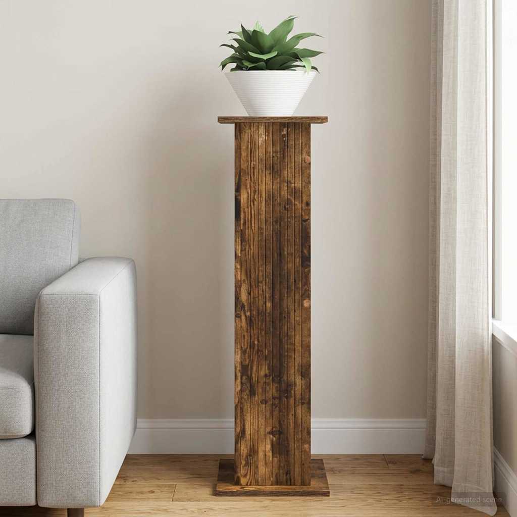 Supporto per piante Rovere Fumo 30,5 x 30 x 100,5 cm