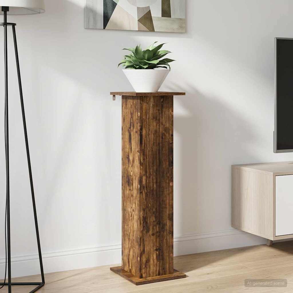 Supporto per piante Rovere Fumo 30,5 x 30 x 100,5 cm