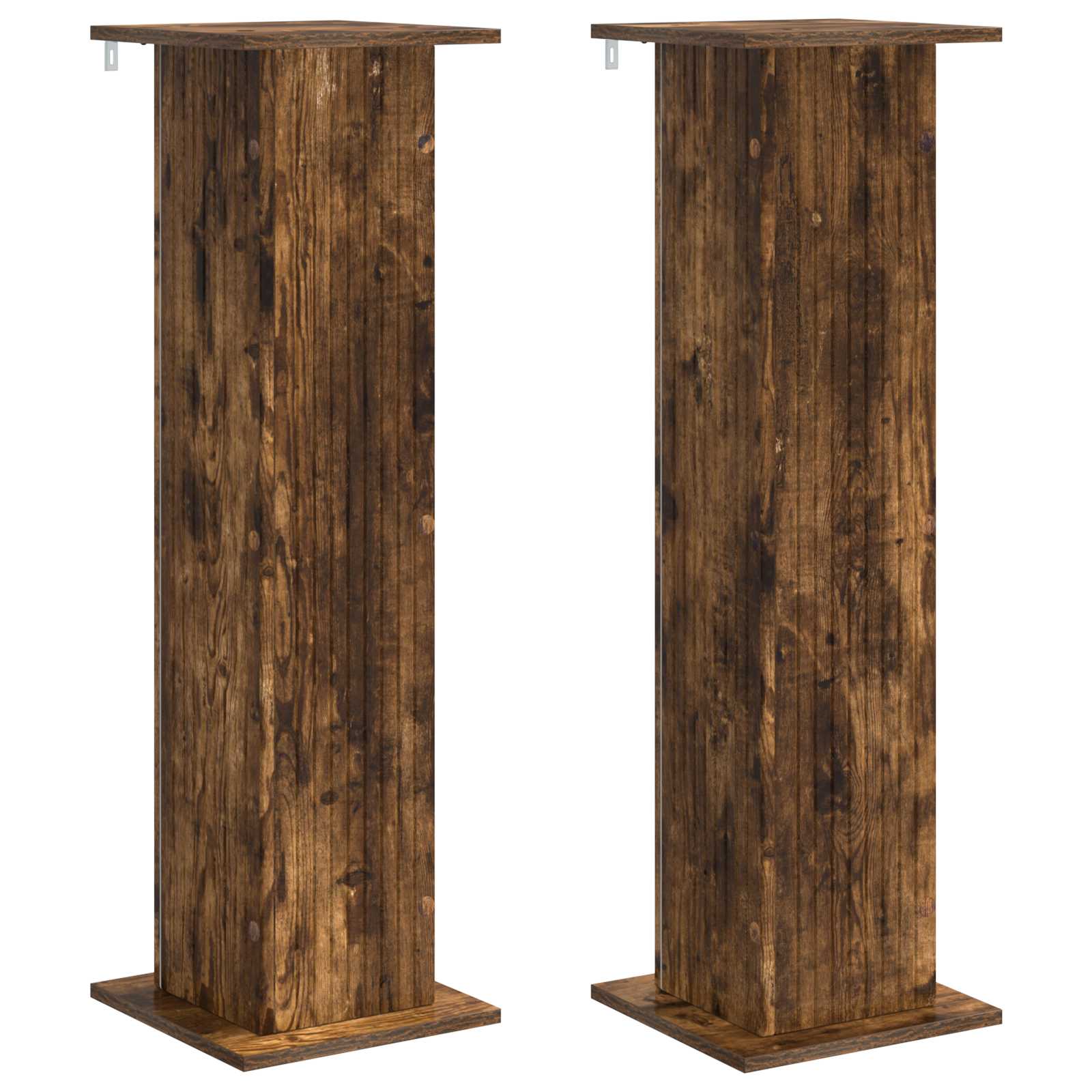 Supporto per piante 2 pz Rovere Fumo 30,5 x 30 x 100,5 cm