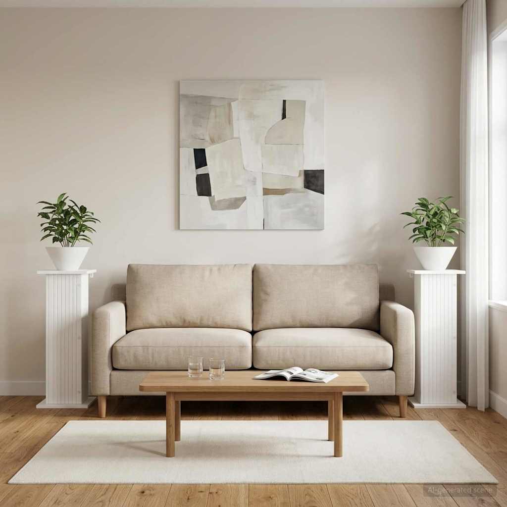 Supporto per piante 2 pz Bianco 30,5 x 30 x 80,5 cm