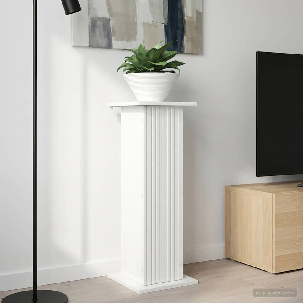 Supporto per piante Bianco Lucido 30,5 x 30 x 80,5 cm