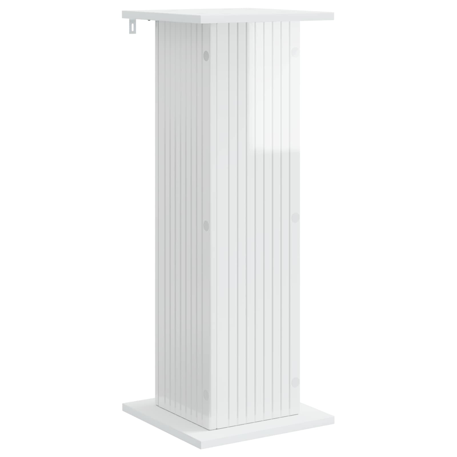 Supporto per piante 2 pz Bianco Lucido 30,5 x 30 x 80,5 cm