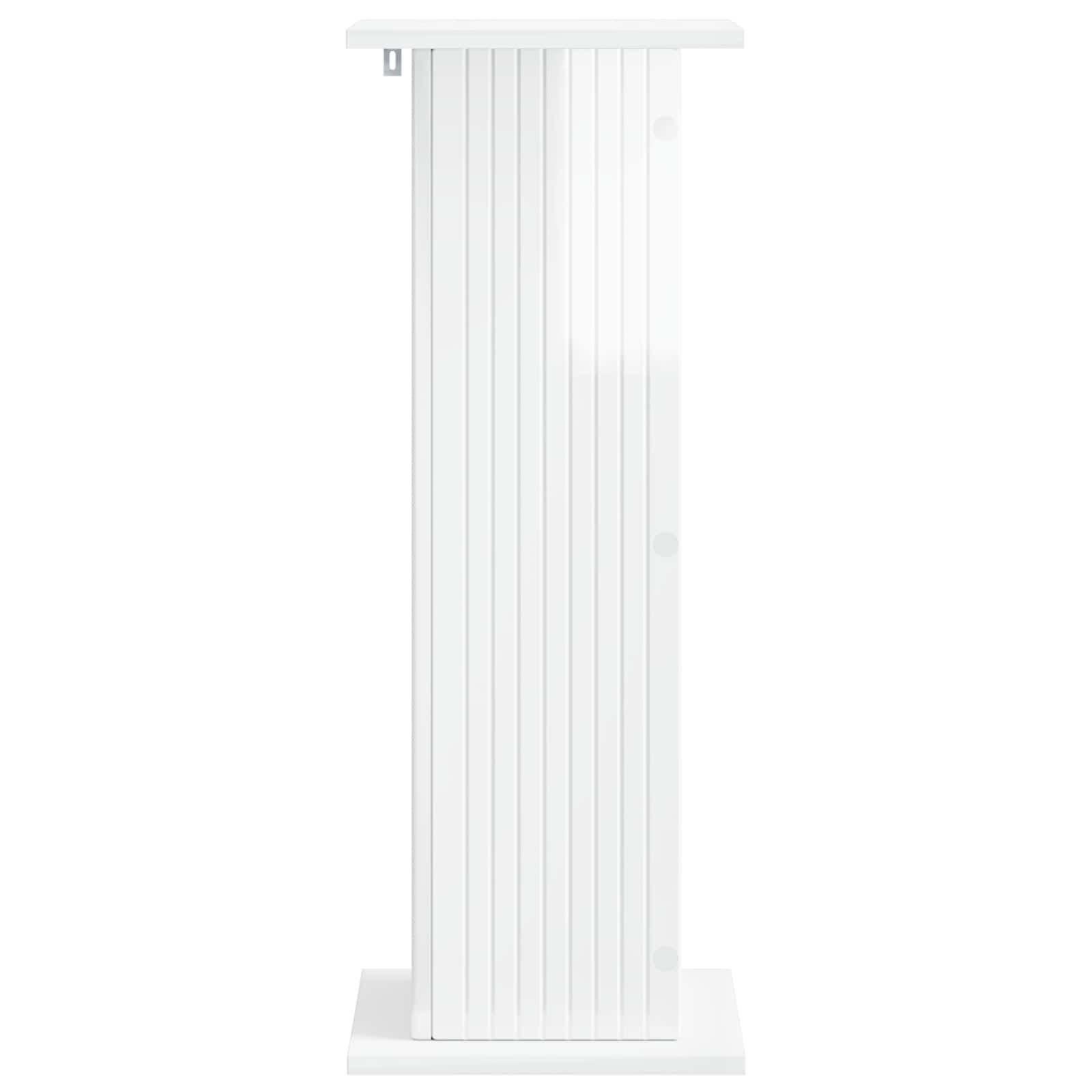 Supporto per piante 2 pz Bianco Lucido 30,5 x 30 x 80,5 cm