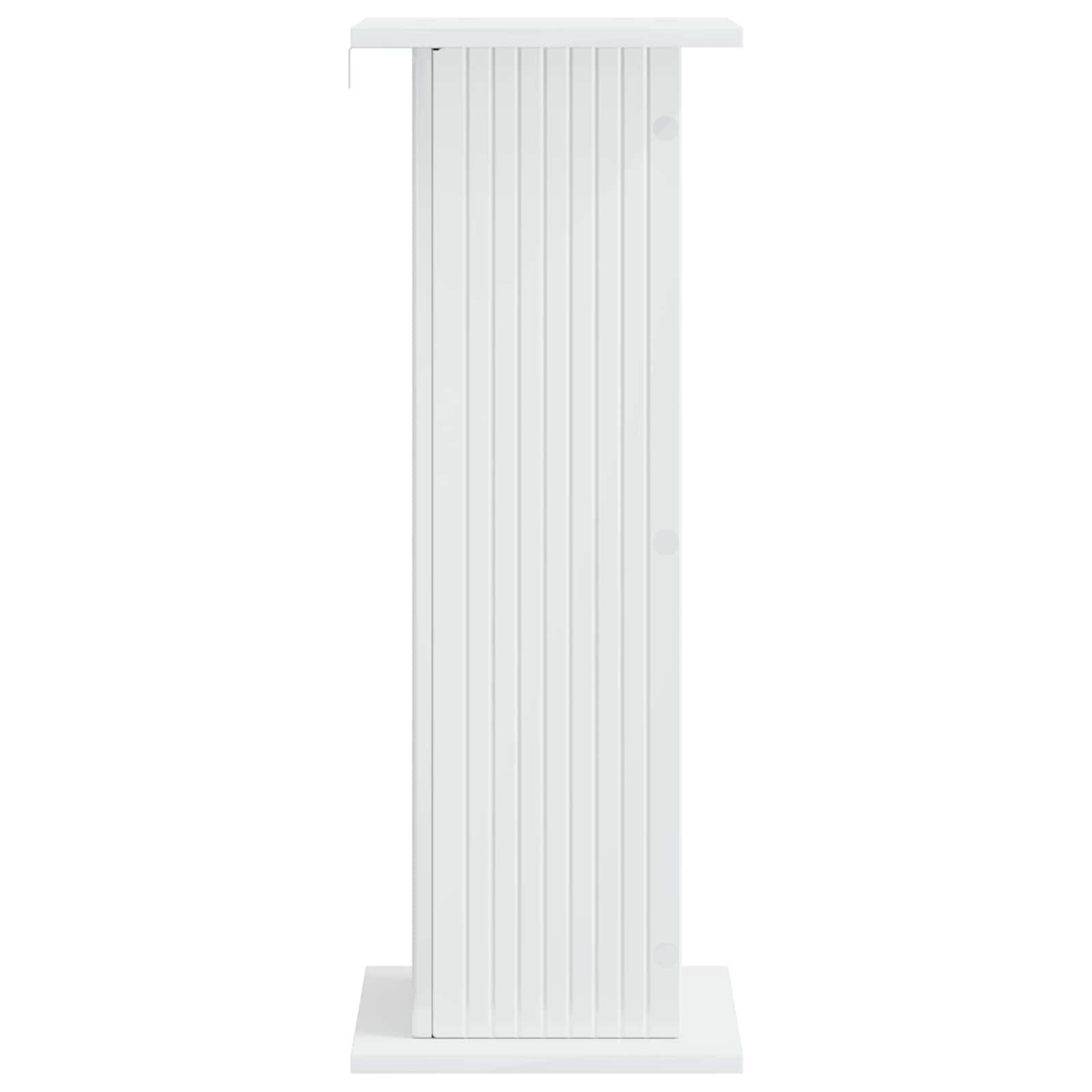 Supporto per piante 2 pz Bianco Lucido 30,5 x 30 x 80,5 cm