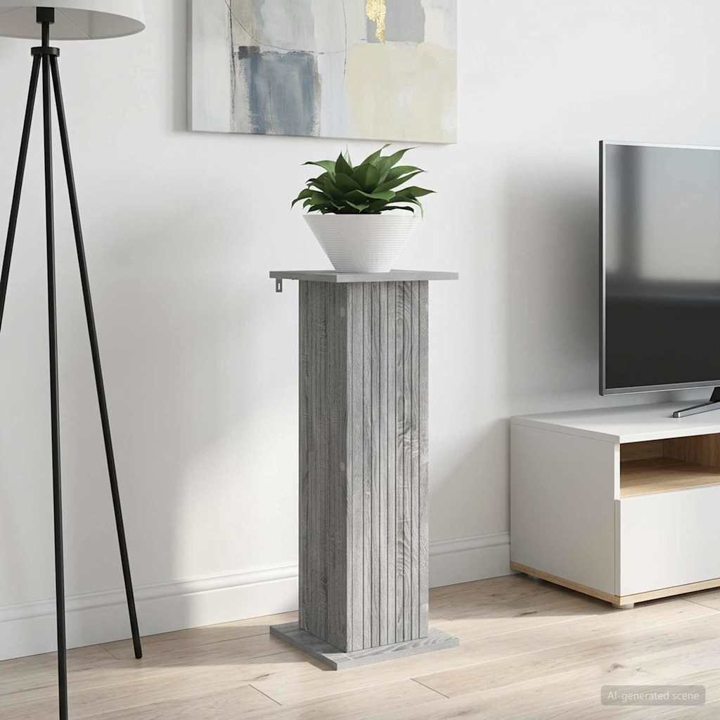 Supporto per piante 2 pz Grigio Sonoma 30,5 x 30 x 80,5 cm