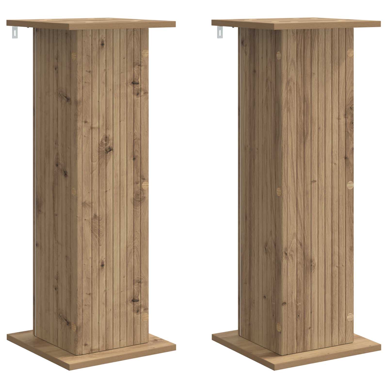 Supporto per piante 2 pz Rovere Artigianale 30,5 x 30 x 80,5 cm