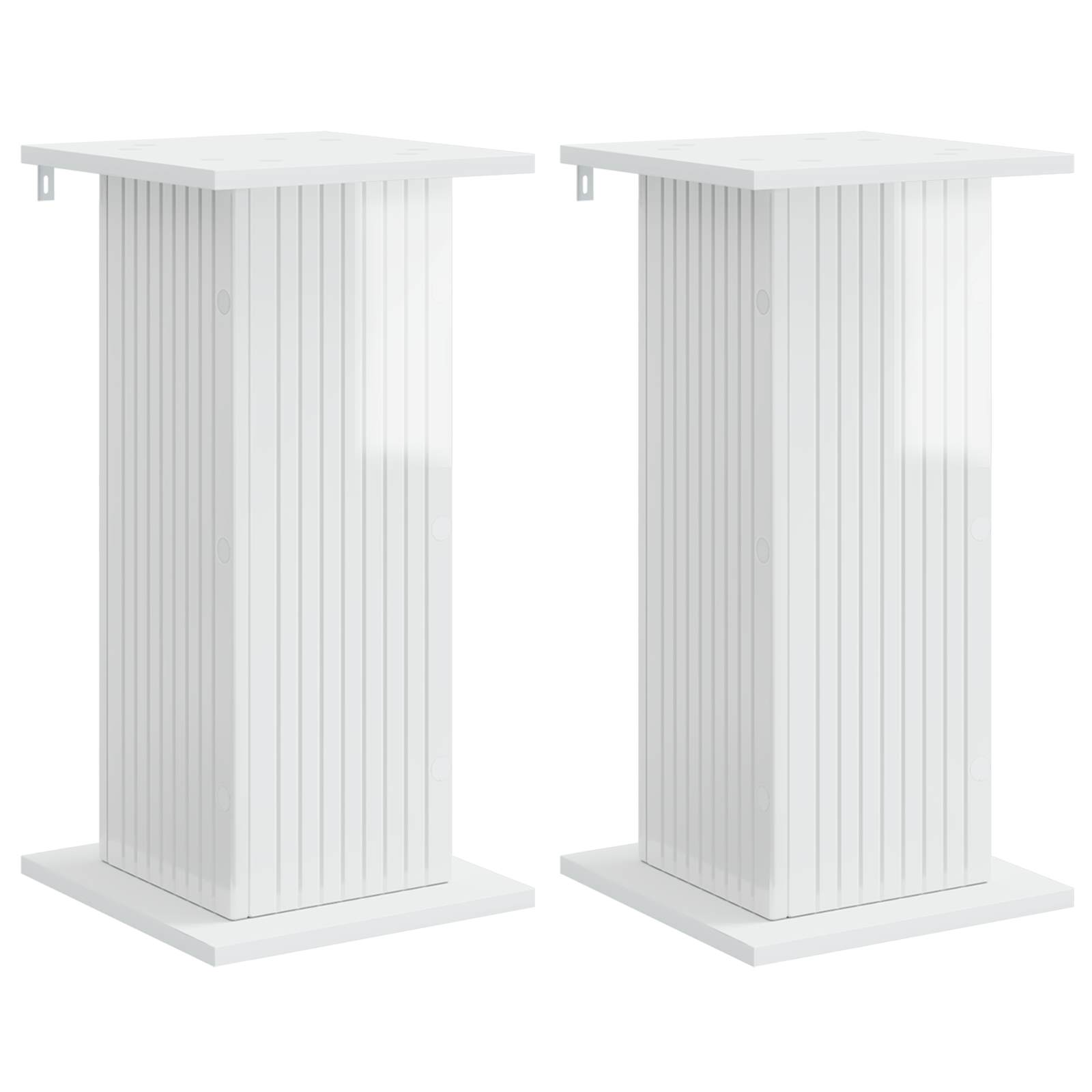Supporto per piante 2 pz Bianco Lucido 30,5 x 30 x 60,5 cm