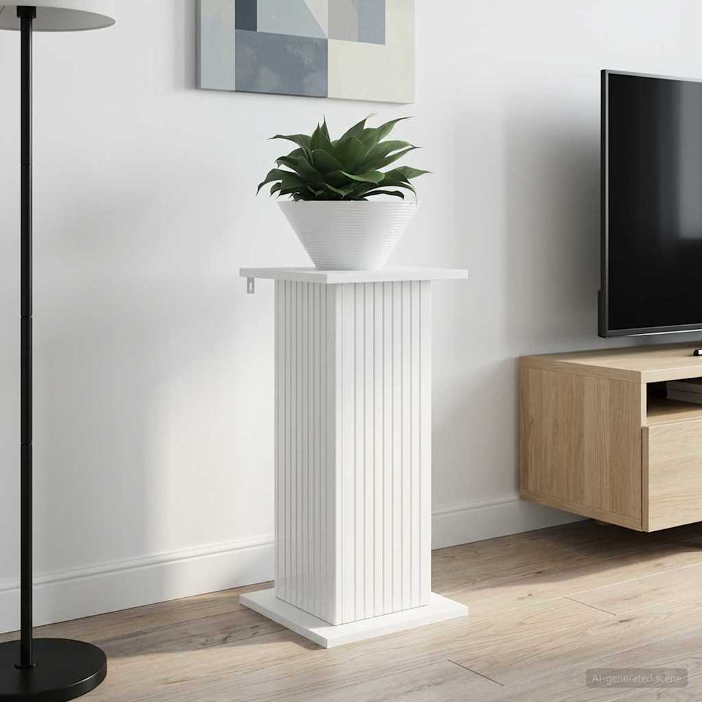 Supporto per piante 2 pz Bianco Lucido 30,5 x 30 x 60,5 cm