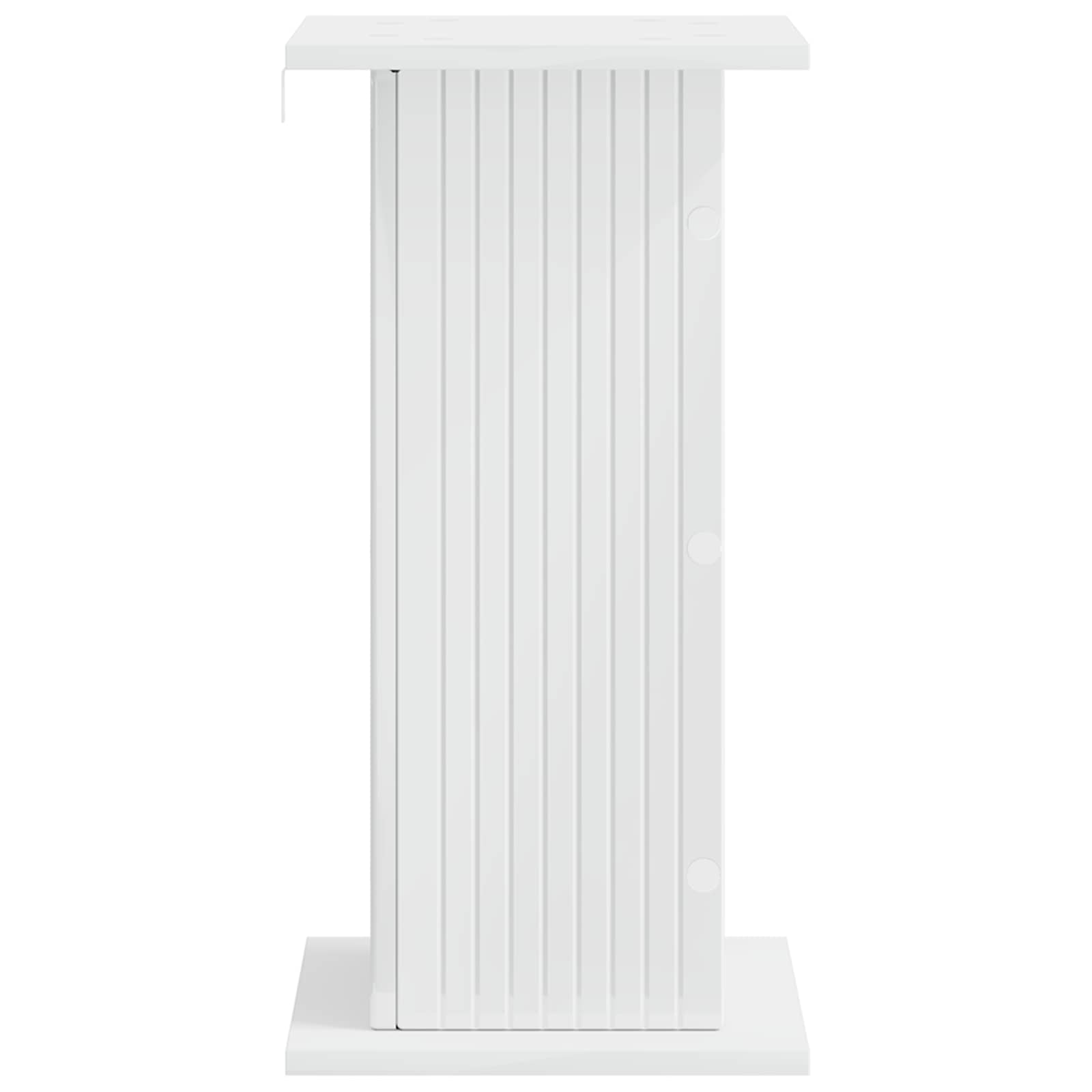 Supporto per piante 2 pz Bianco Lucido 30,5 x 30 x 60,5 cm