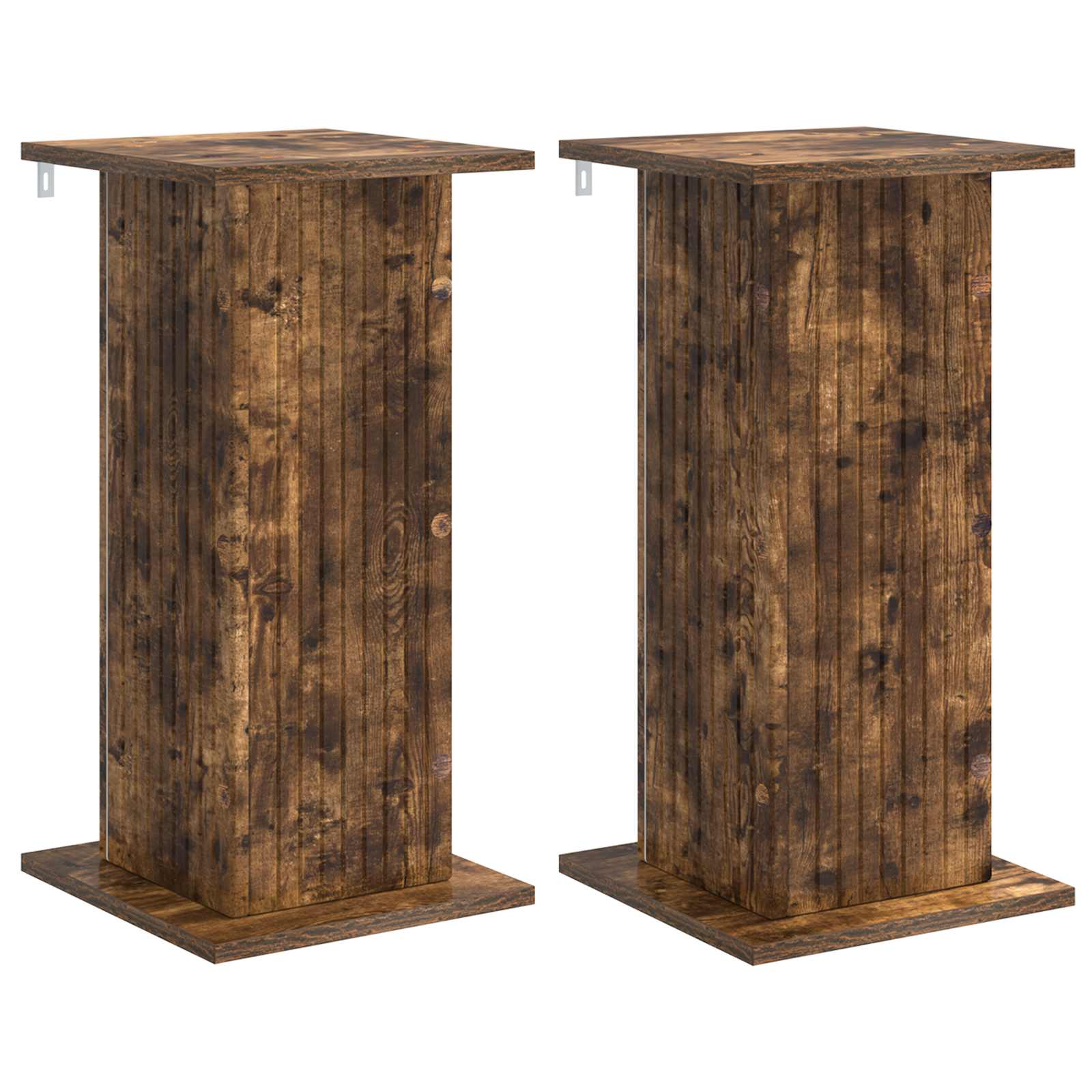 Supporto per piante 2 pz Rovere Fumo 30,5 x 30 x 60,5 cm