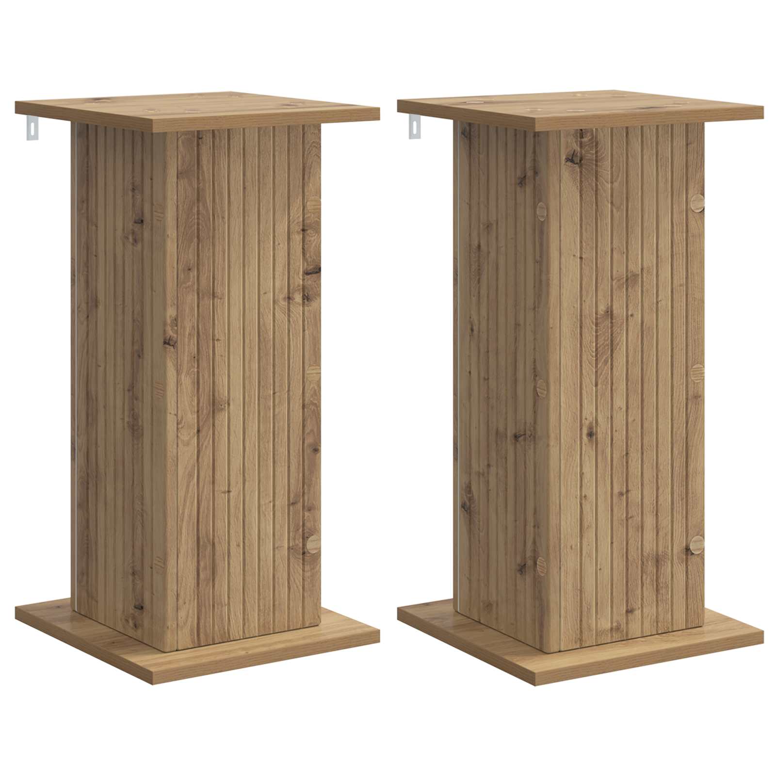 Supporto per piante 2 pz Rovere Artigianale 30,5 x 30 x 60,5 cm