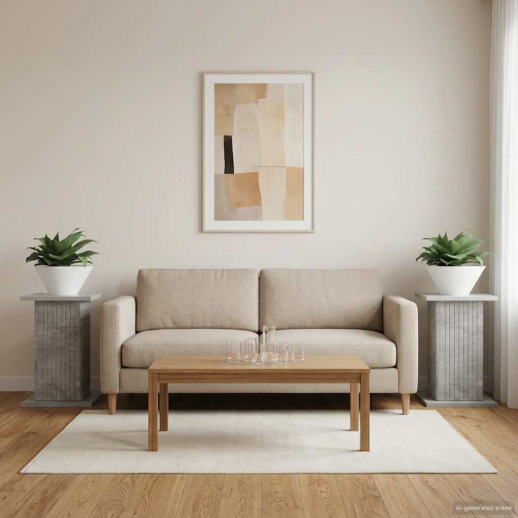 Supporto per piante 2 pz Grigio Cemento 30,5 x 30 x 43 cm