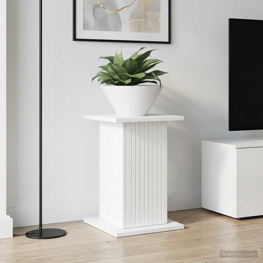 Supporto per piante 2 pz Bianco Lucido 30,5 x 30 x 43 cm