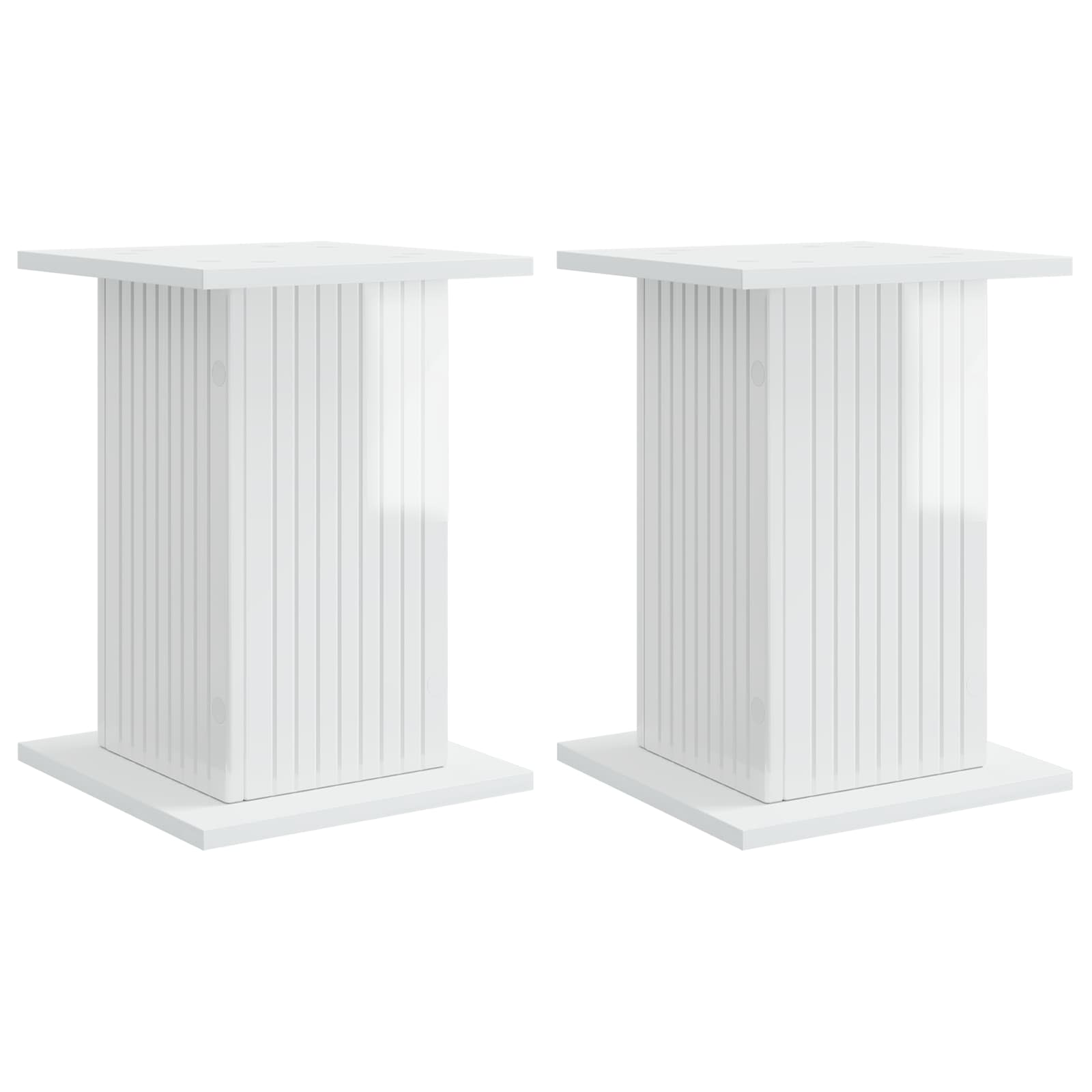 Supporto per piante 2 pz Bianco Lucido 30,5 x 30 x 43 cm