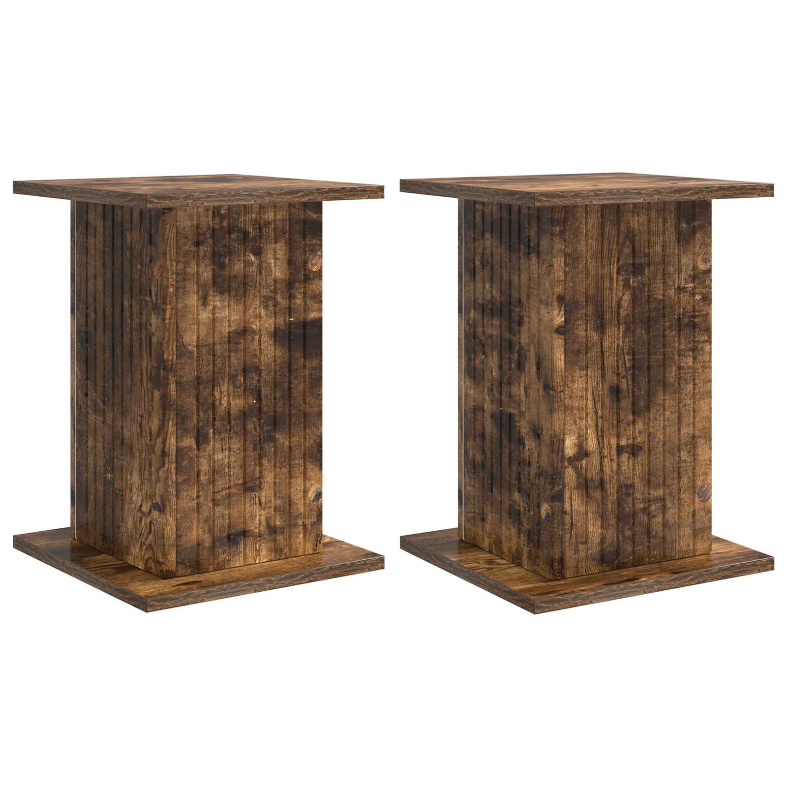 Supporto per piante 2 pz Rovere Fumo 30,5 x 30 x 43 cm