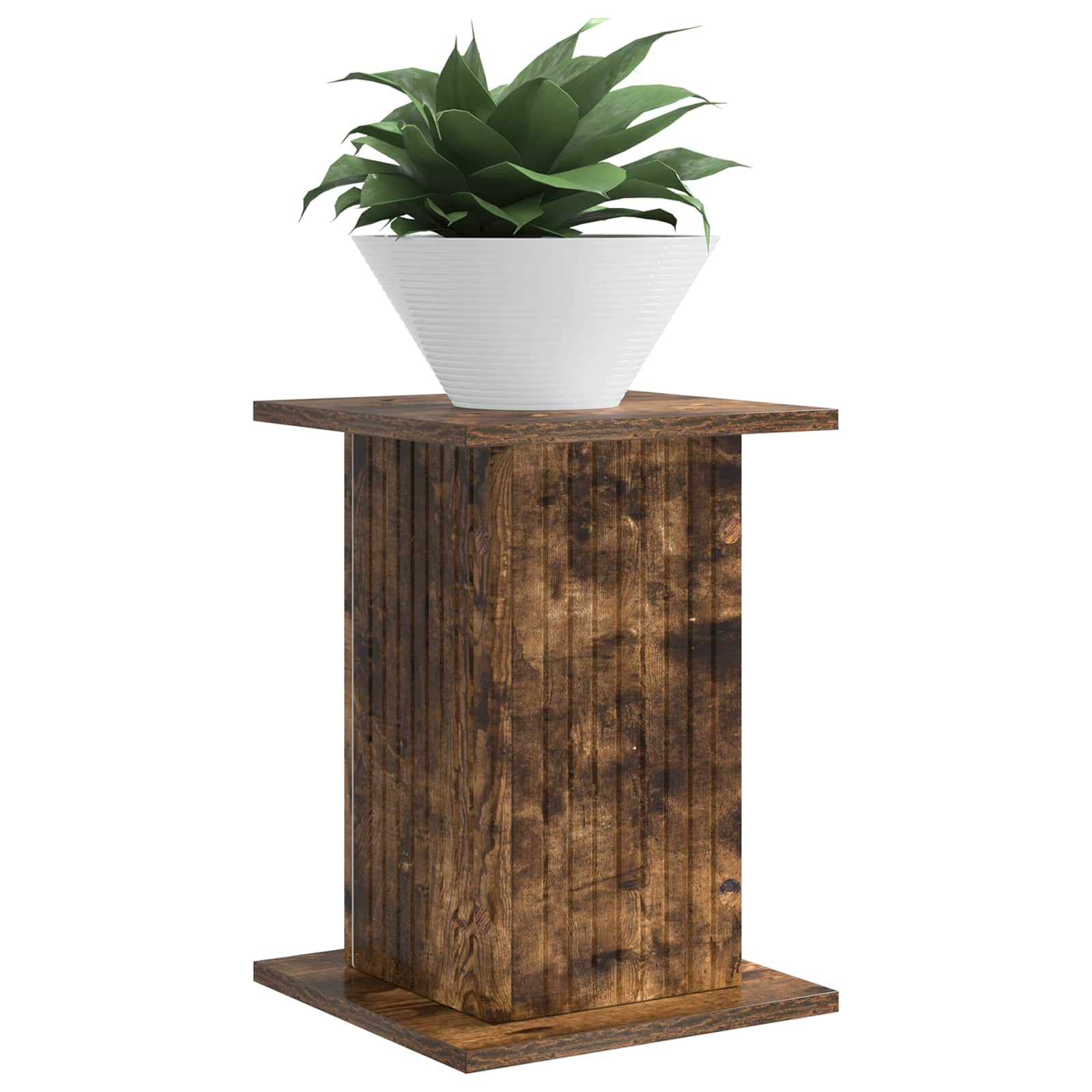 Supporto per piante 2 pz Rovere Fumo 30,5 x 30 x 43 cm