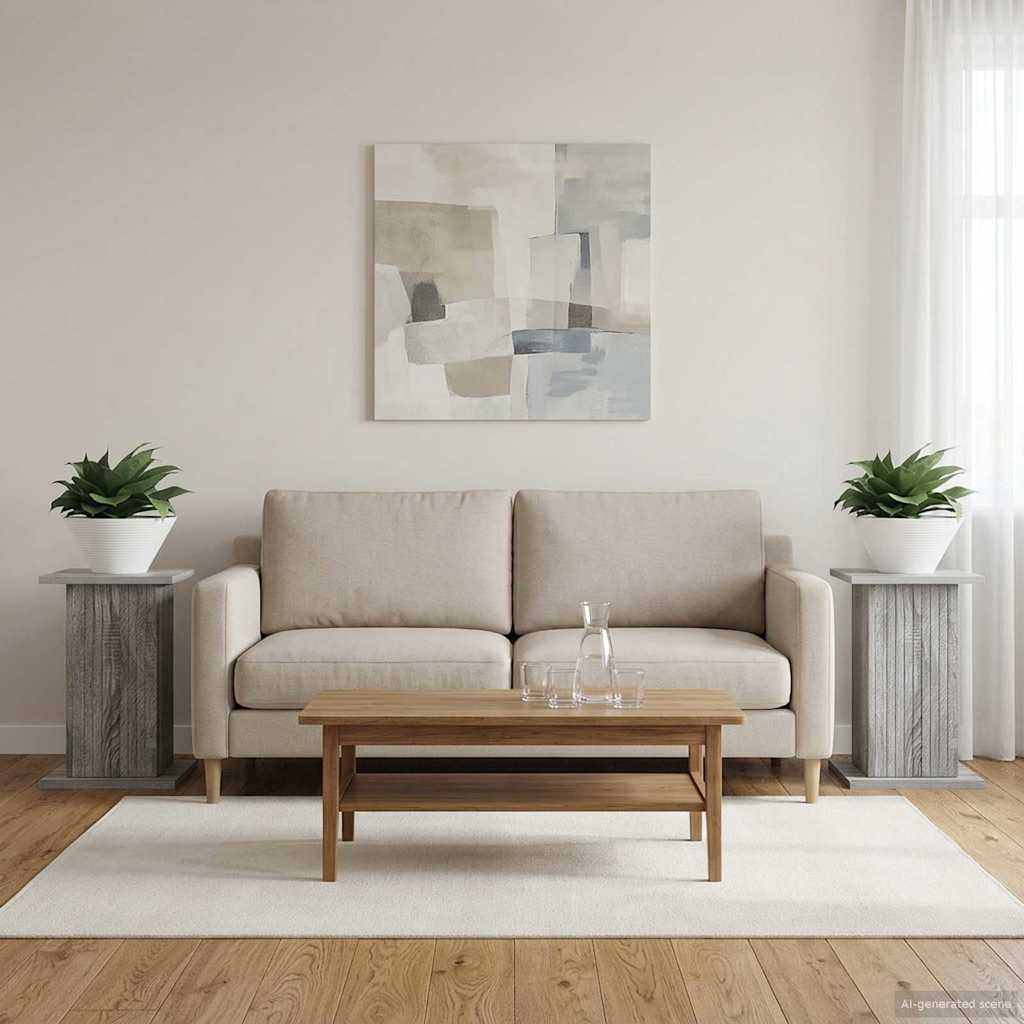 Supporto per piante 2 pz Grigio Sonoma 30,5 x 30 x 43 cm