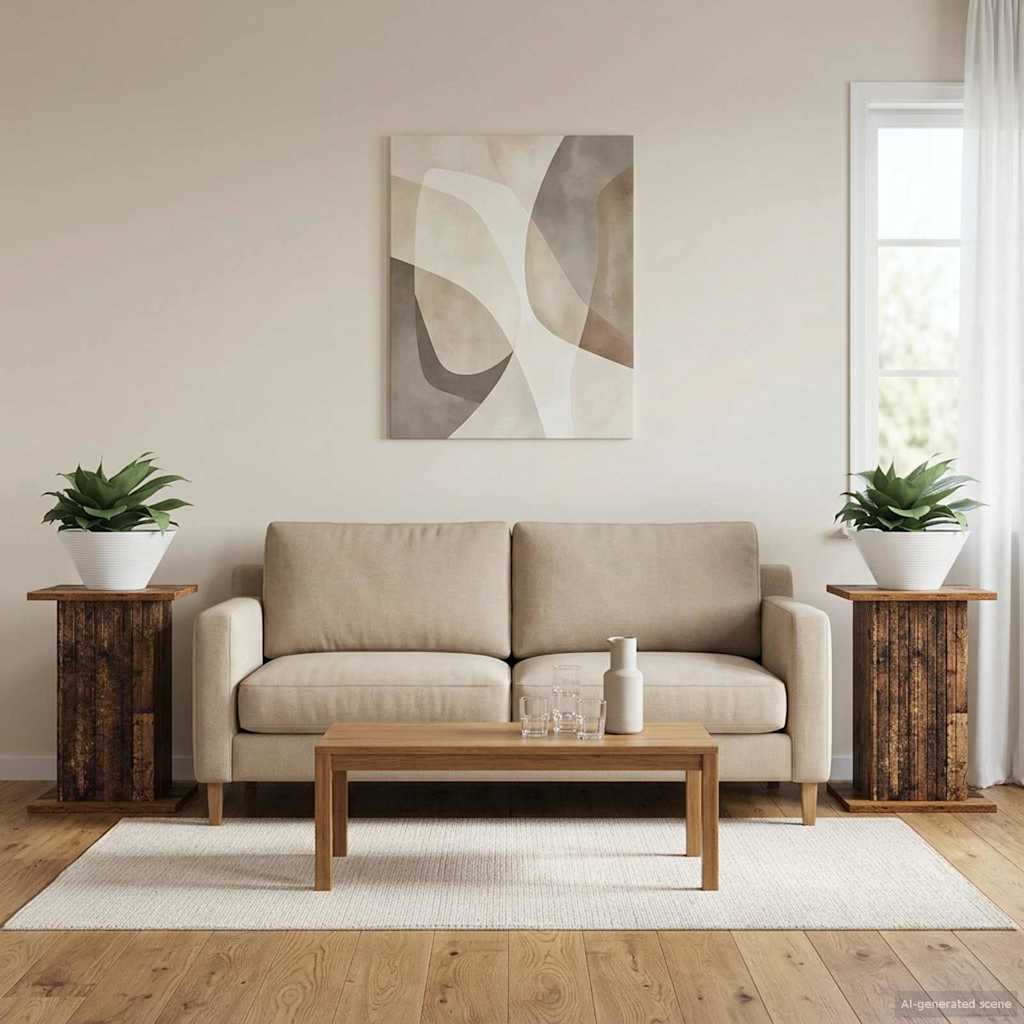 Supporto per piante 2 pz Legno antico 30,5 x 30 x 43 cm