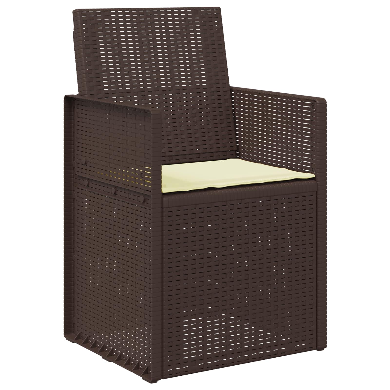 Cuscini per Seduta 2 pz Poliestere Crema 47 x 36 x 2 cm