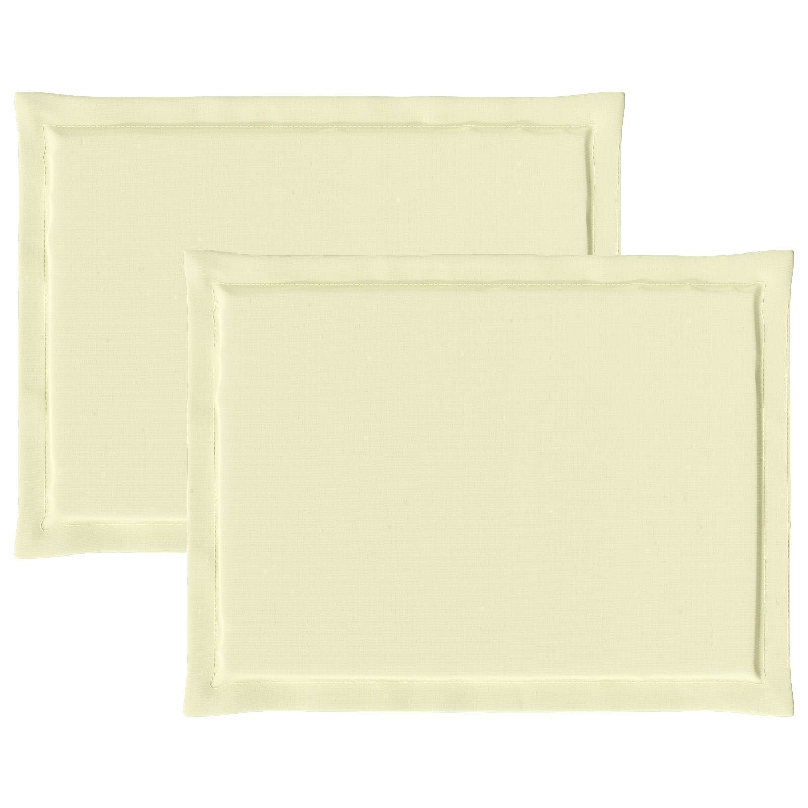 Cuscini per Seduta 2 pz Poliestere Crema 47 x 36 x 2 cm