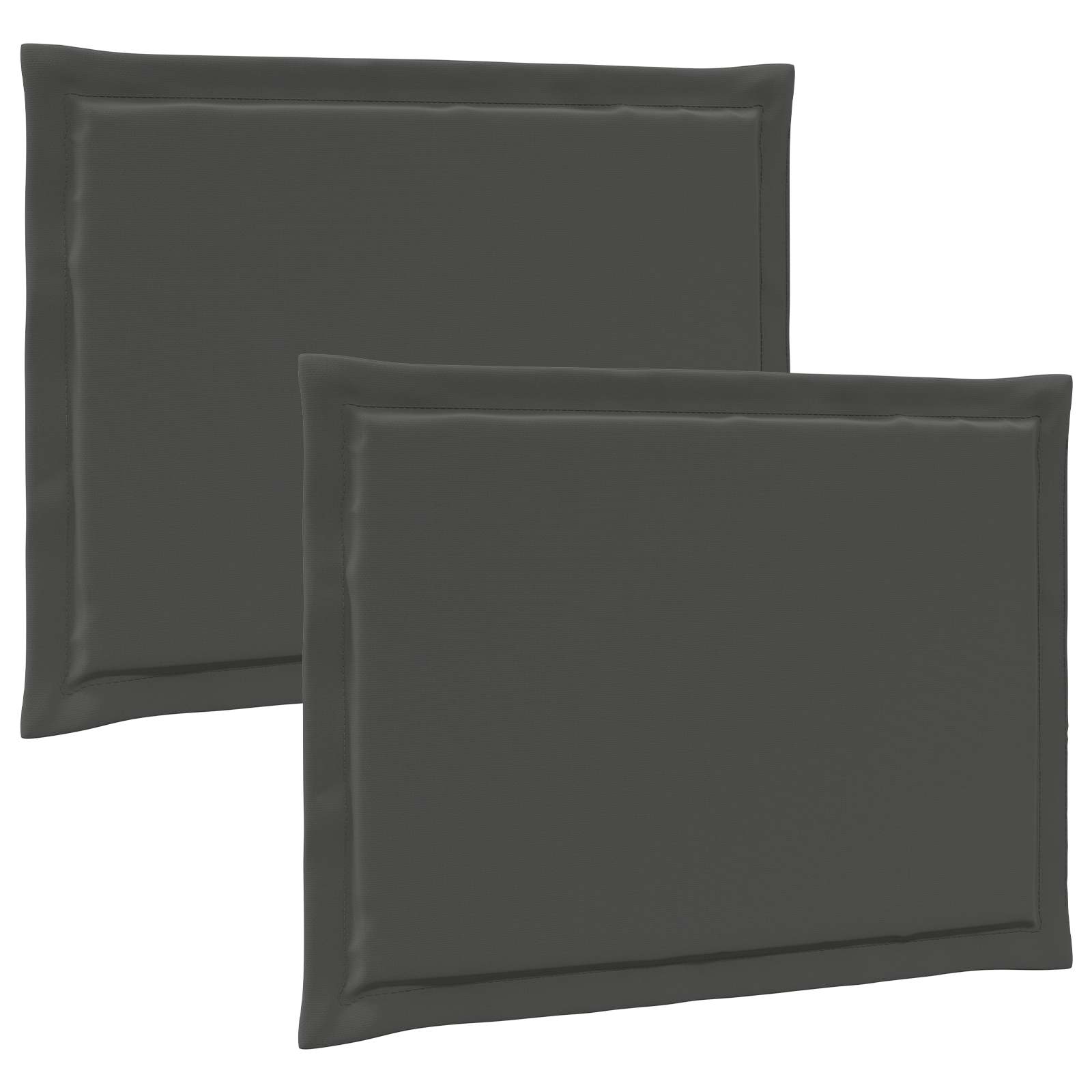 Cuscini per Seduta 2 pz Poliestere Antracite 47 x 36 x 2 cm