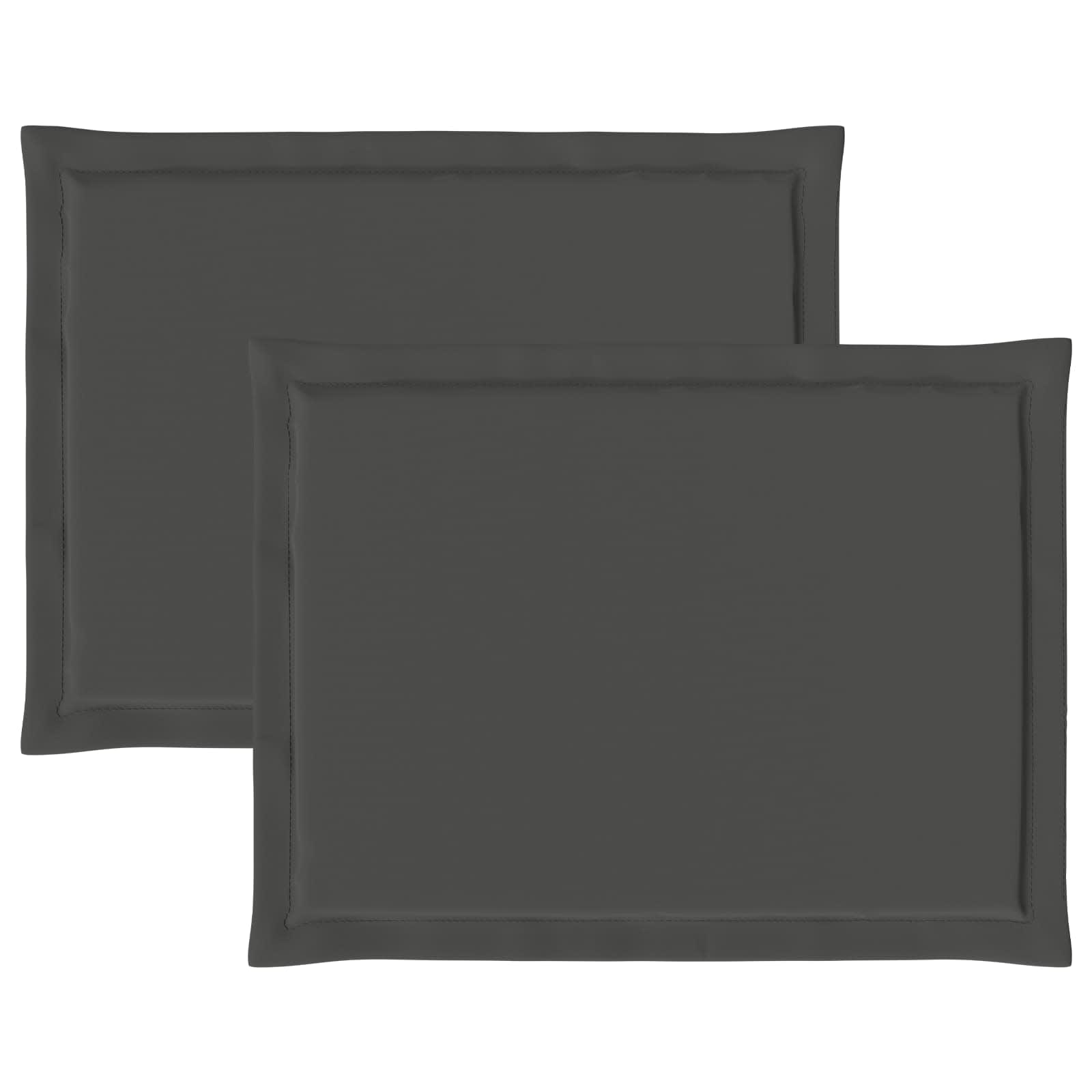 Cuscini per Seduta 2 pz Poliestere Antracite 47 x 36 x 2 cm