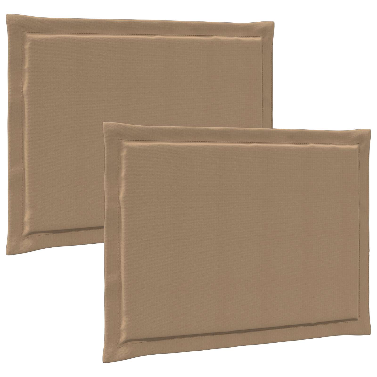 Cuscini per Seduta 2 pz Poliestere Tortora 47 x 36 x 2 cm