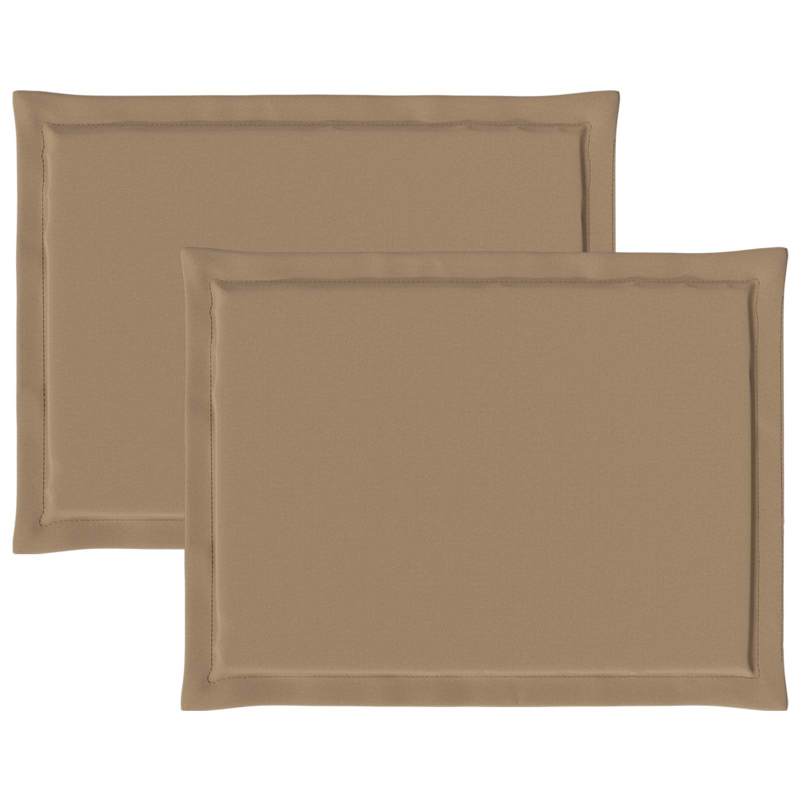 Cuscini per Seduta 2 pz Poliestere Tortora 47 x 36 x 2 cm