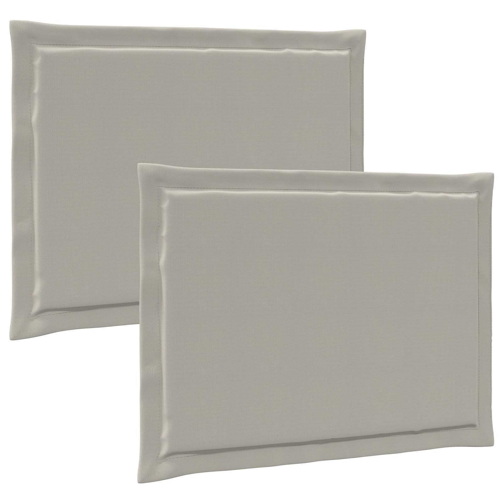 Cuscini per Seduta 2 pz Poliestere Grigio Chiaro 47 x 36 x 2 cm