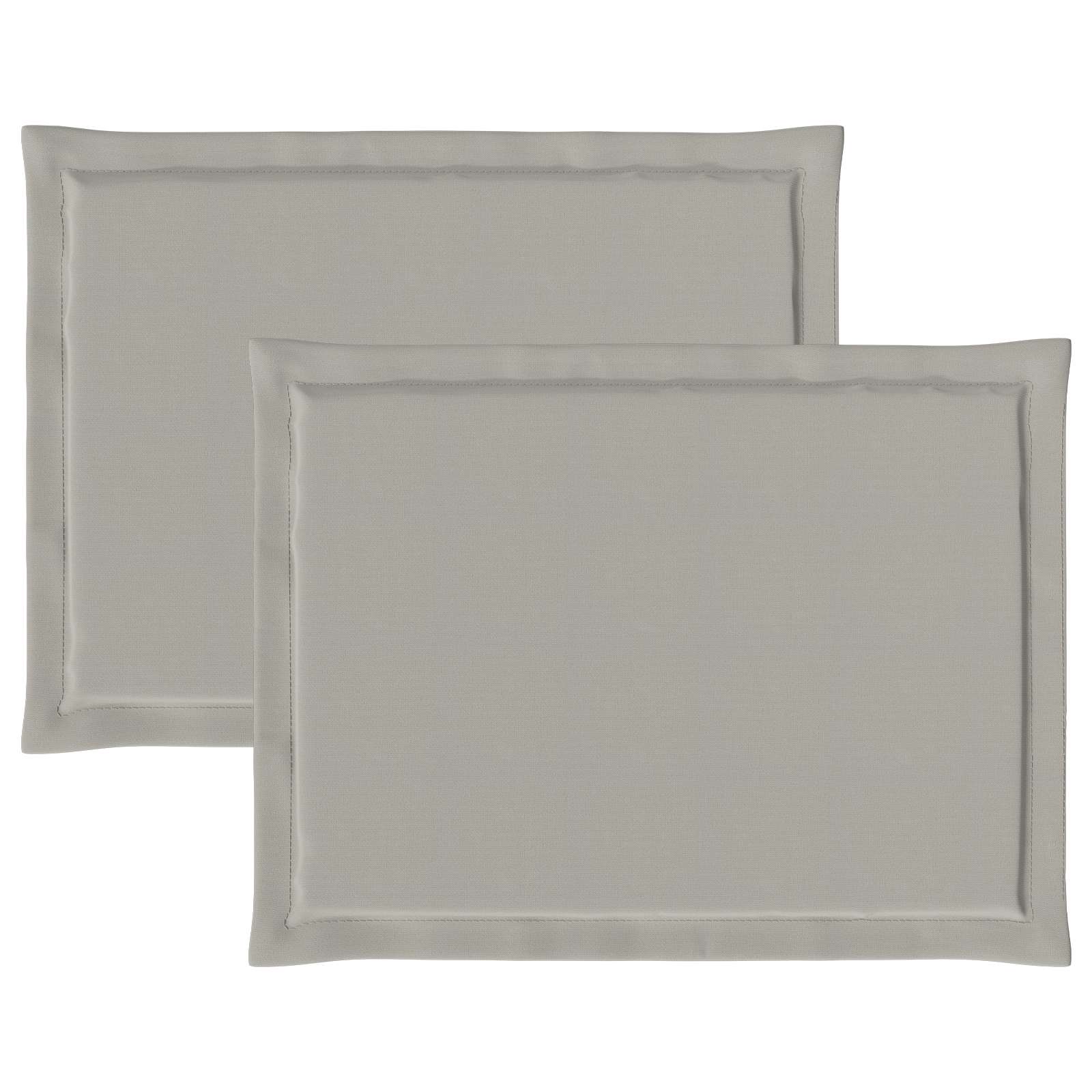 Cuscini per Seduta 2 pz Poliestere Grigio Chiaro 47 x 36 x 2 cm
