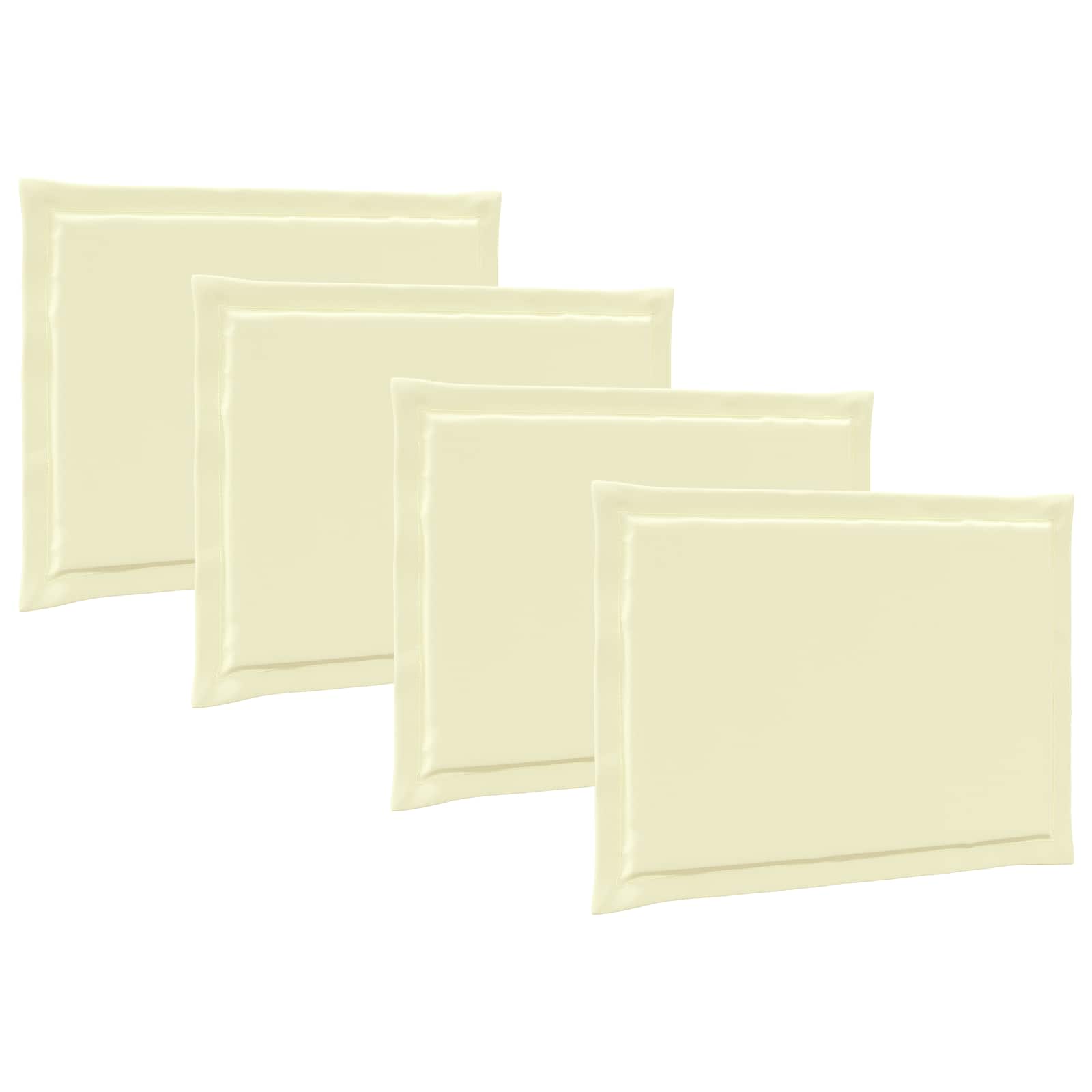 Cuscini per Seduta 4 pz Poliestere Crema 47 x 36 x 2 cm